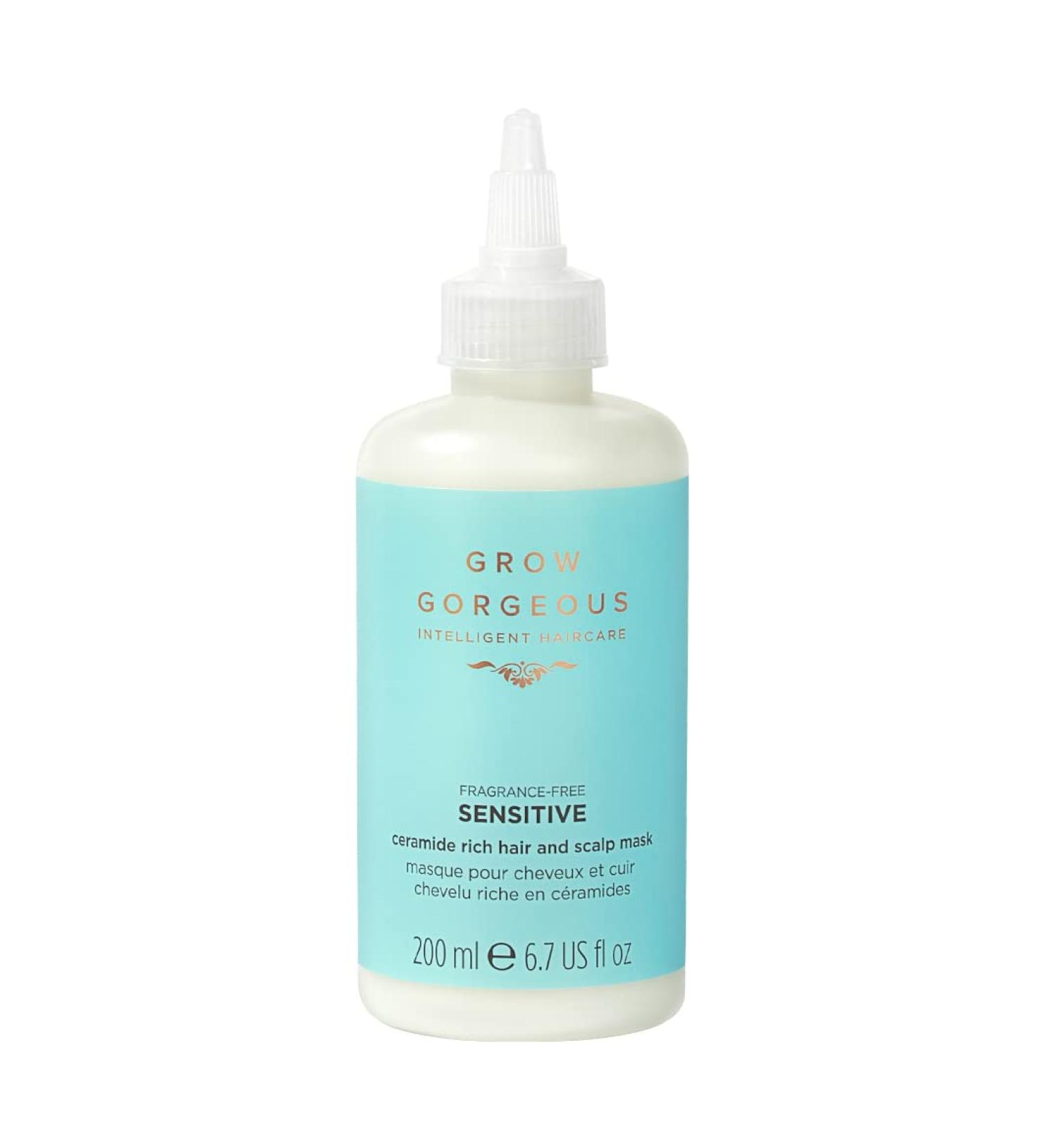 Grow Gorgeous Sensitive Ceramide Rich Hair & Scalp Mask 200ml - Vegan Overnight Treatment for Healthy Hair - Dermatologically Tested - Buy Online on GoSupps.com
