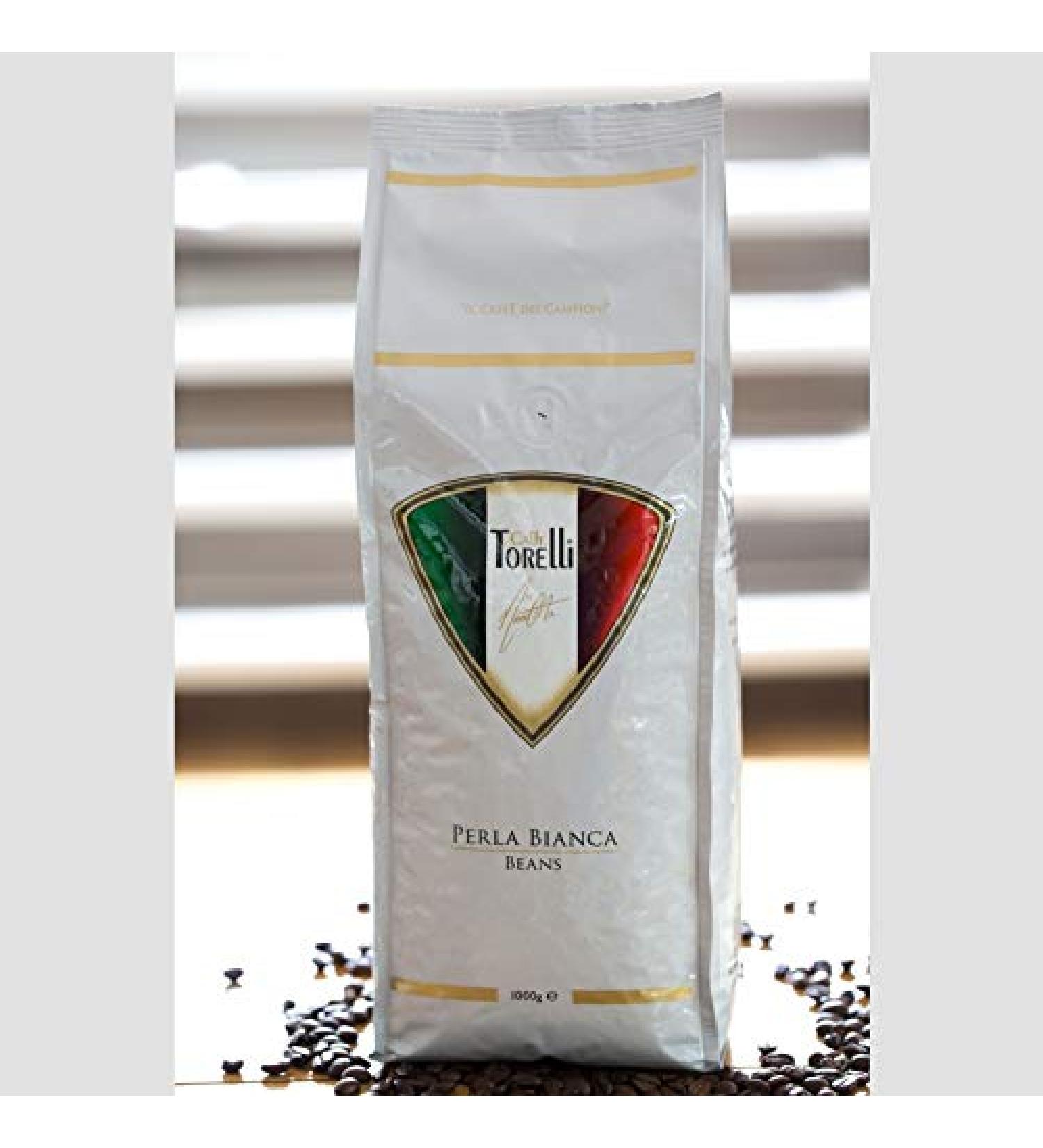 Caffe Torelli Perla Bianca espresso premium gourmet coffee beans 1kg - Buy Online on GoSupps.com