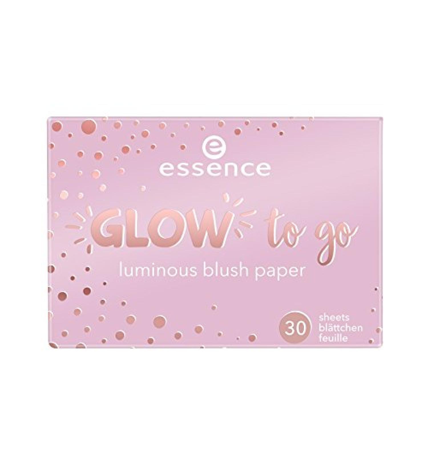 essence glow to go luminous blush paper 10 Rosa 30 pieces (1Pack)