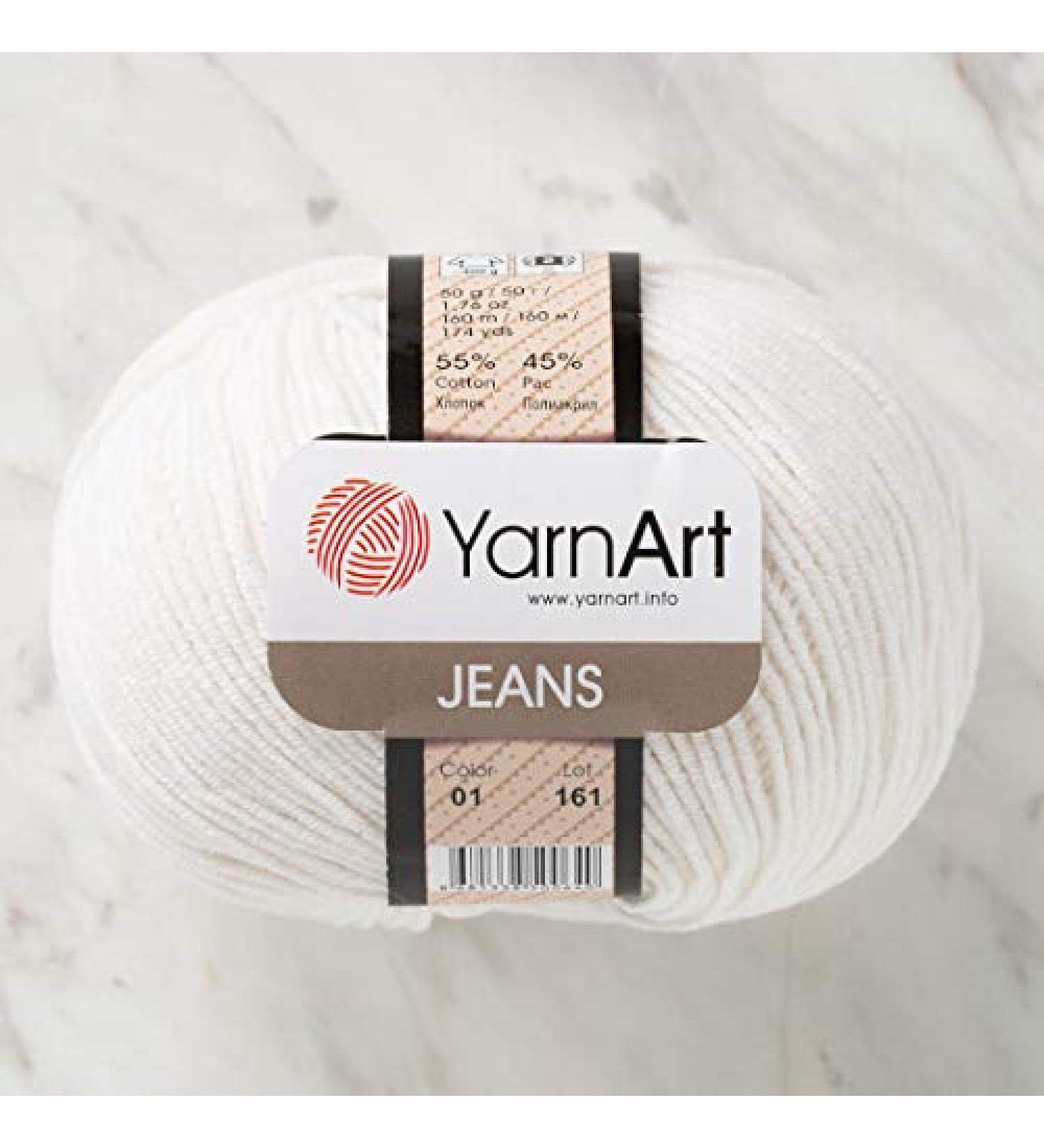 55% Cotton 45% Acrylic YarnArt Jeans Sport Yarn 1 Skein/Ball 50 gr 174 yds (1)
