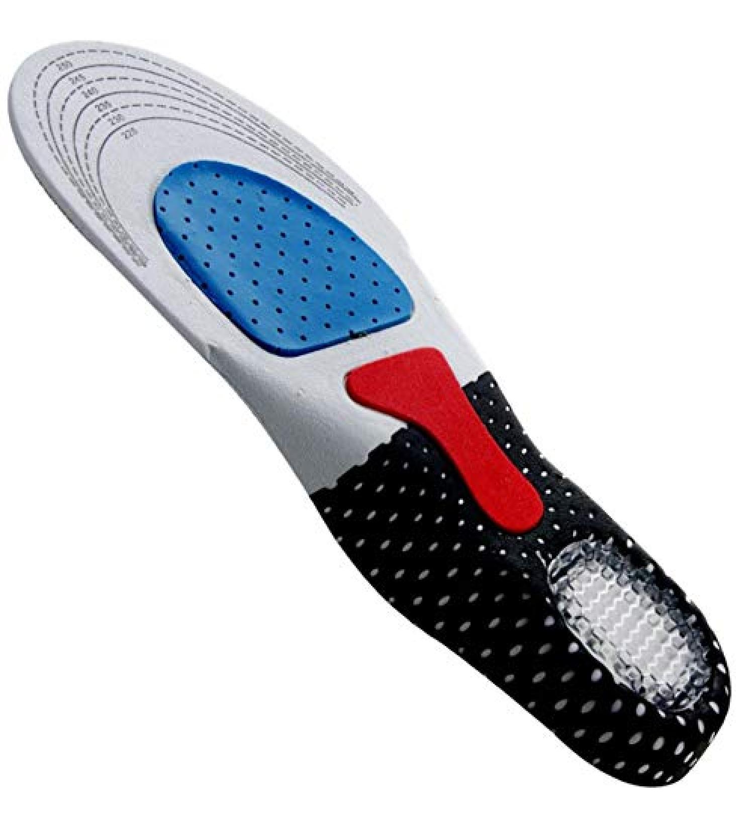 Orthopedic Insoles for Heel, Plantar Fasciitis & Knee Pain Relief | Full Length Support - L(28.5cm) - Buy Online on GoSupps.com
