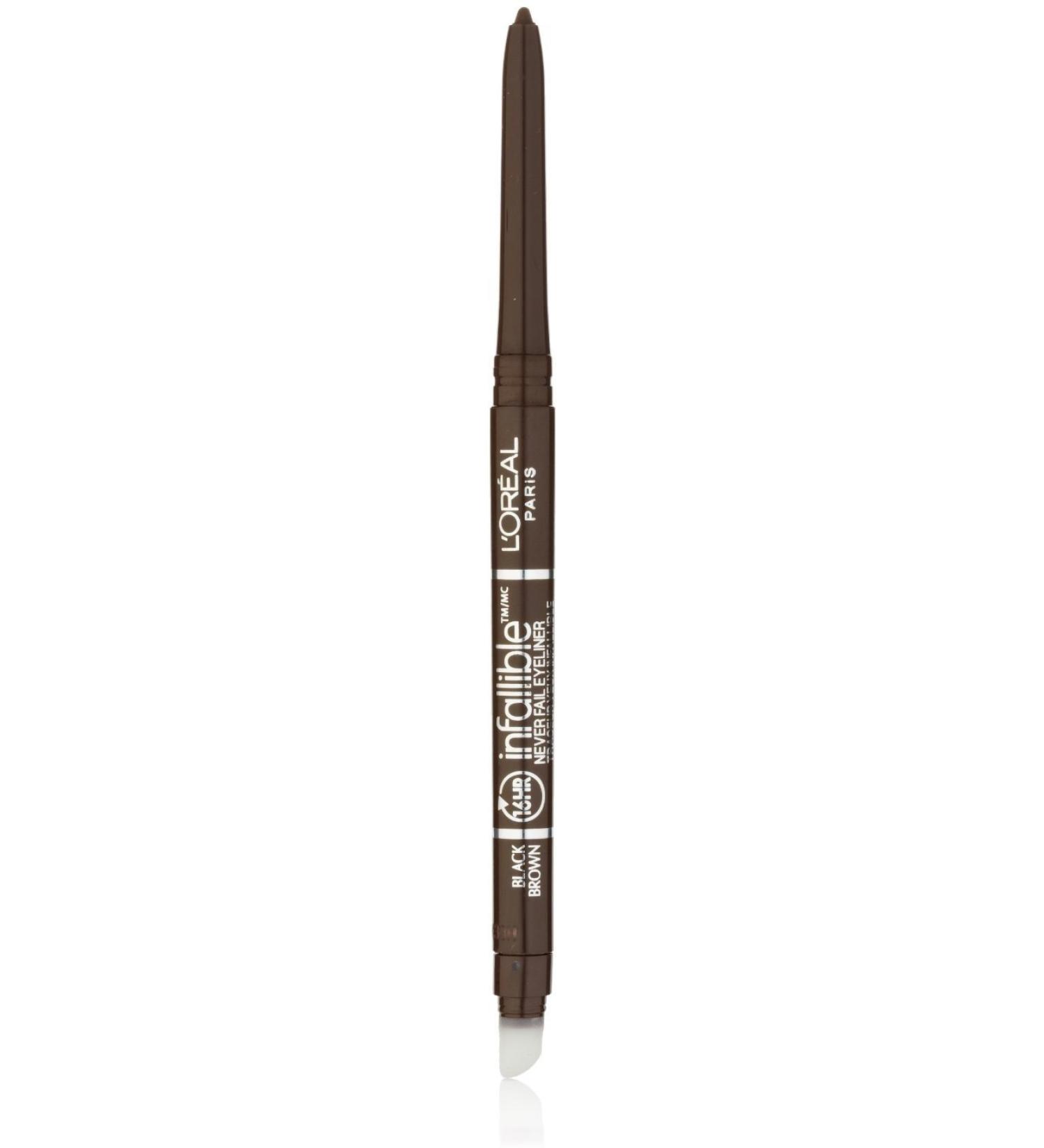 L'Or al Paris Infallible Never Fail Eyeliner 581 Black Brown (Pack of 2)