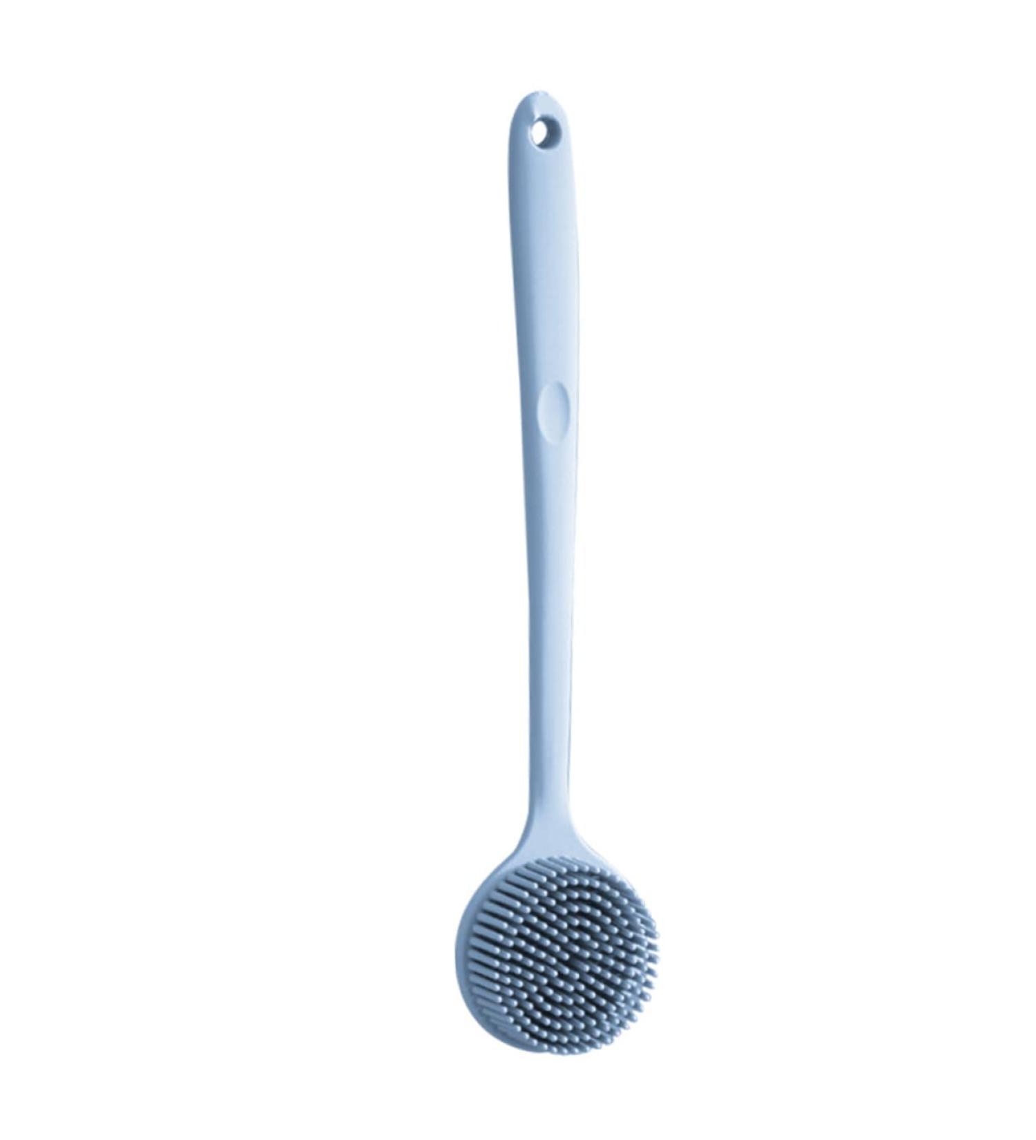 Silicone Back Scrub Brush with Handle - Bath Tub & Shower Cleaning Scrubber for Men - Buy Online on GoSupps.com