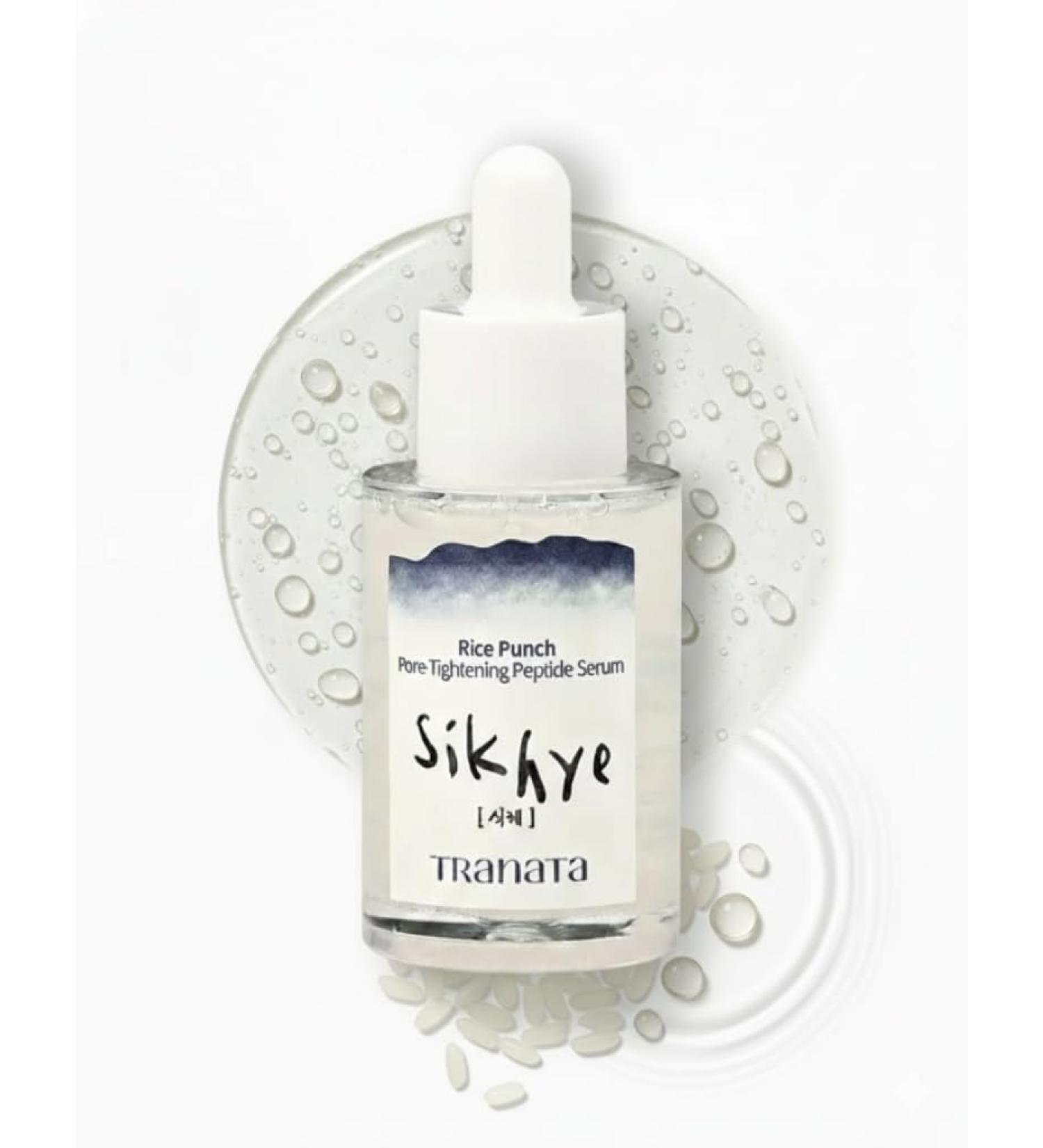 Tranata Rice Water & Peptide capsule Serum for Face - Korean Skincare for Glass Skin Pore Tightening Firming & Hydrating Glow (80% Fermented Extract) Vegan sensitive skin 30ml - Buy Online on GoSupps.com
