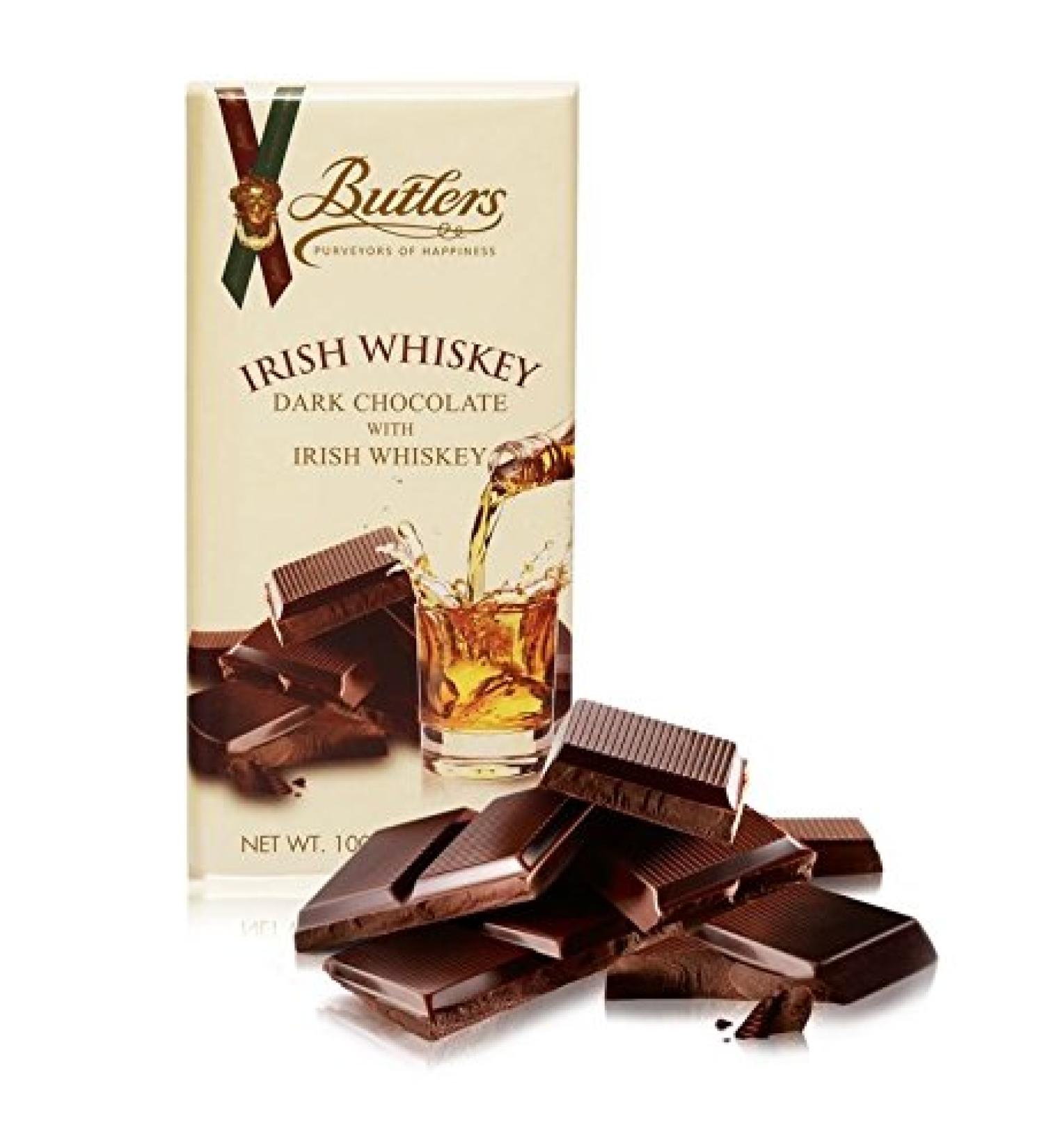McLaughlin's Irish Shop Butlers Dark Chocolate with Irish Whiskey 90g Tablet