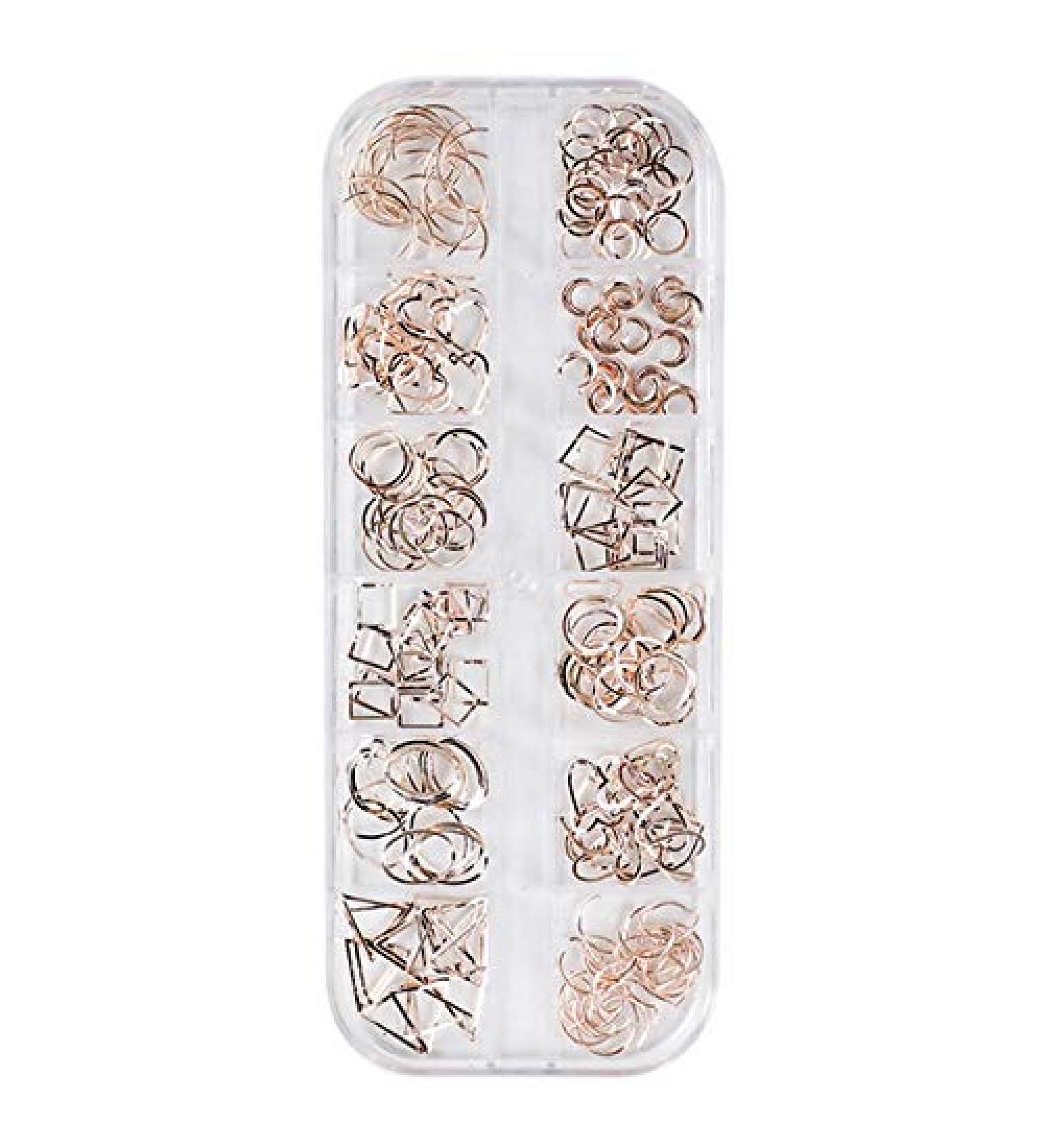RIYAN Star Month Gold and Silver Nail Art Metal Shell 3D Nail Decoration Studs Rhinestones Nail Art Design Charms Stone 10 - Buy Online on GoSupps.com