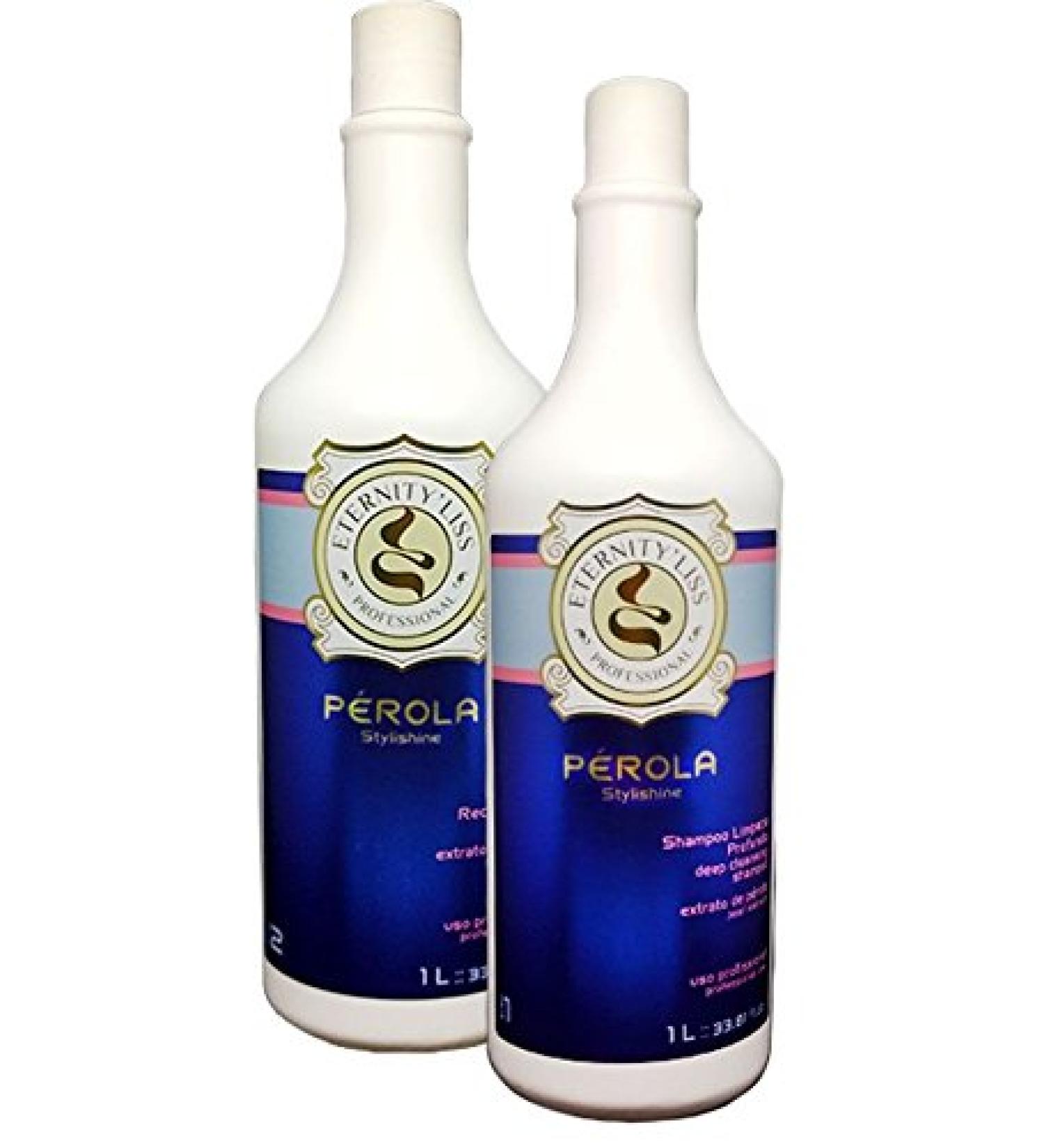 Eternity Smoothing Perola Hair Straightening Treatment Kit (2 x 1 Litre Shampoo and Keratin)