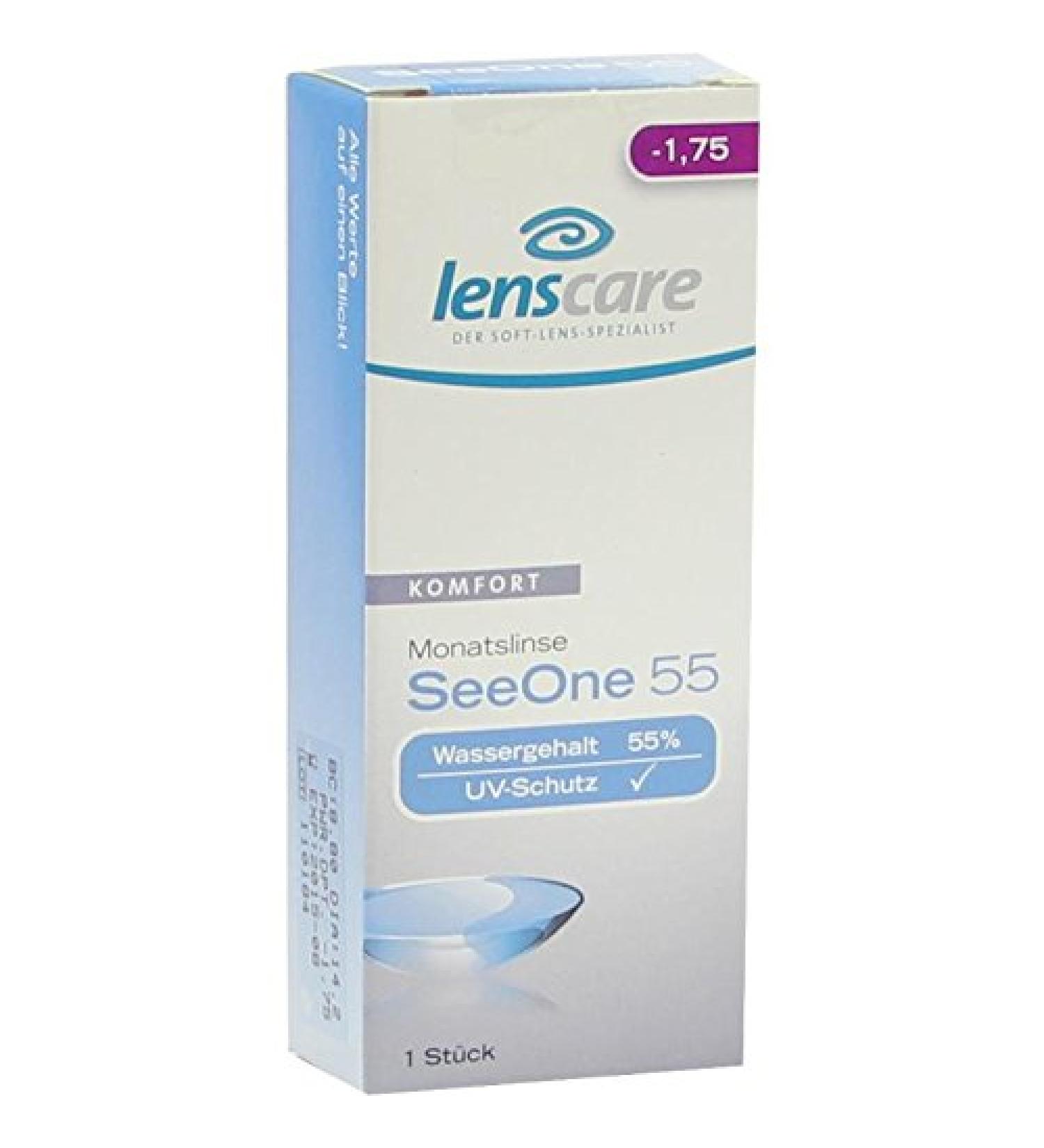 LENSCARE SeeOne 55 monthly lens -1.75 dpt 1 pc