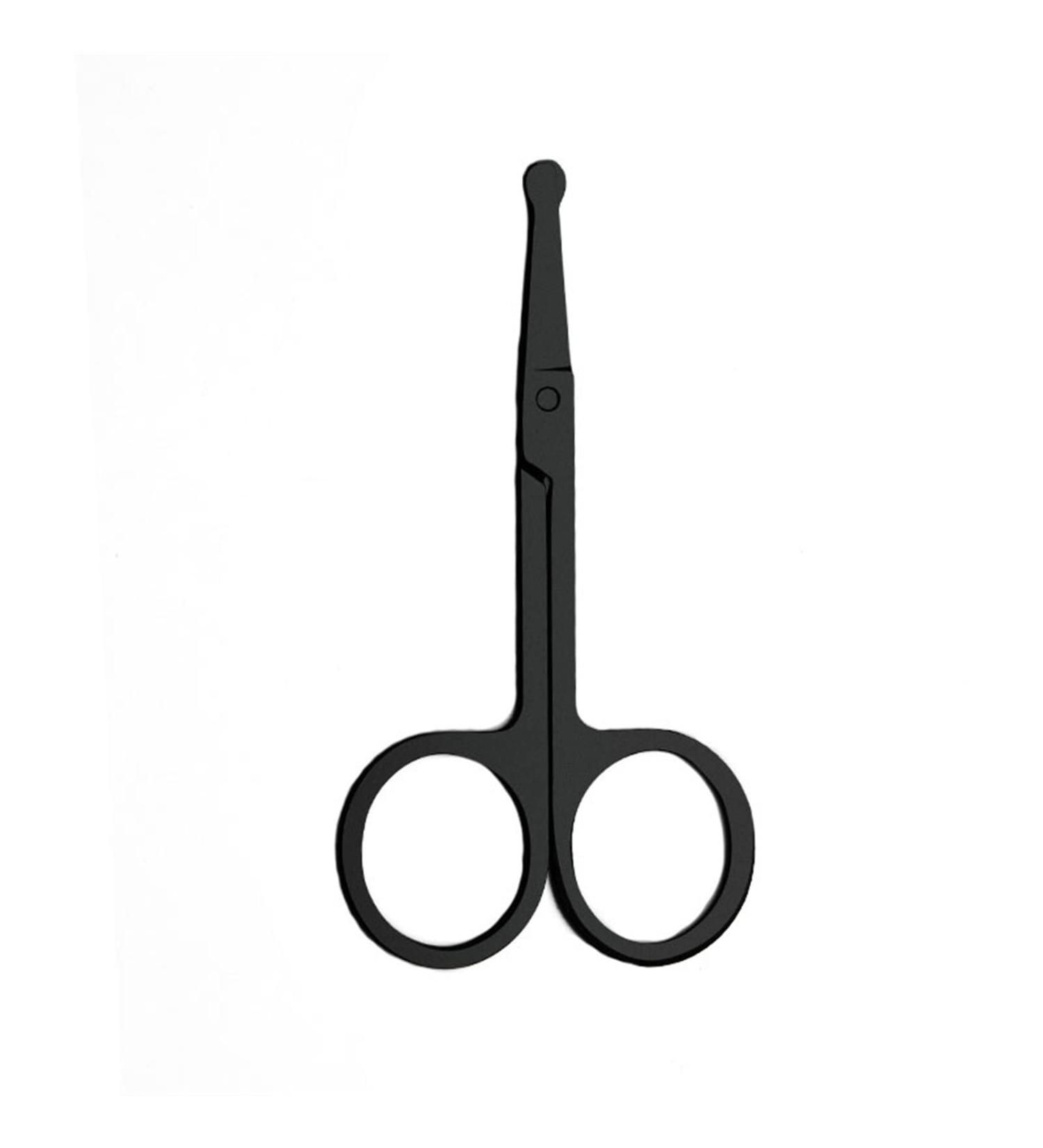 Buy OUSIKA Nose Hair Trimmer - Mini Stainless Steel Ergonomic Cutter Portable Black Nose Hair Scissors for Precision Grooming - Buy Online on GoSupps.com