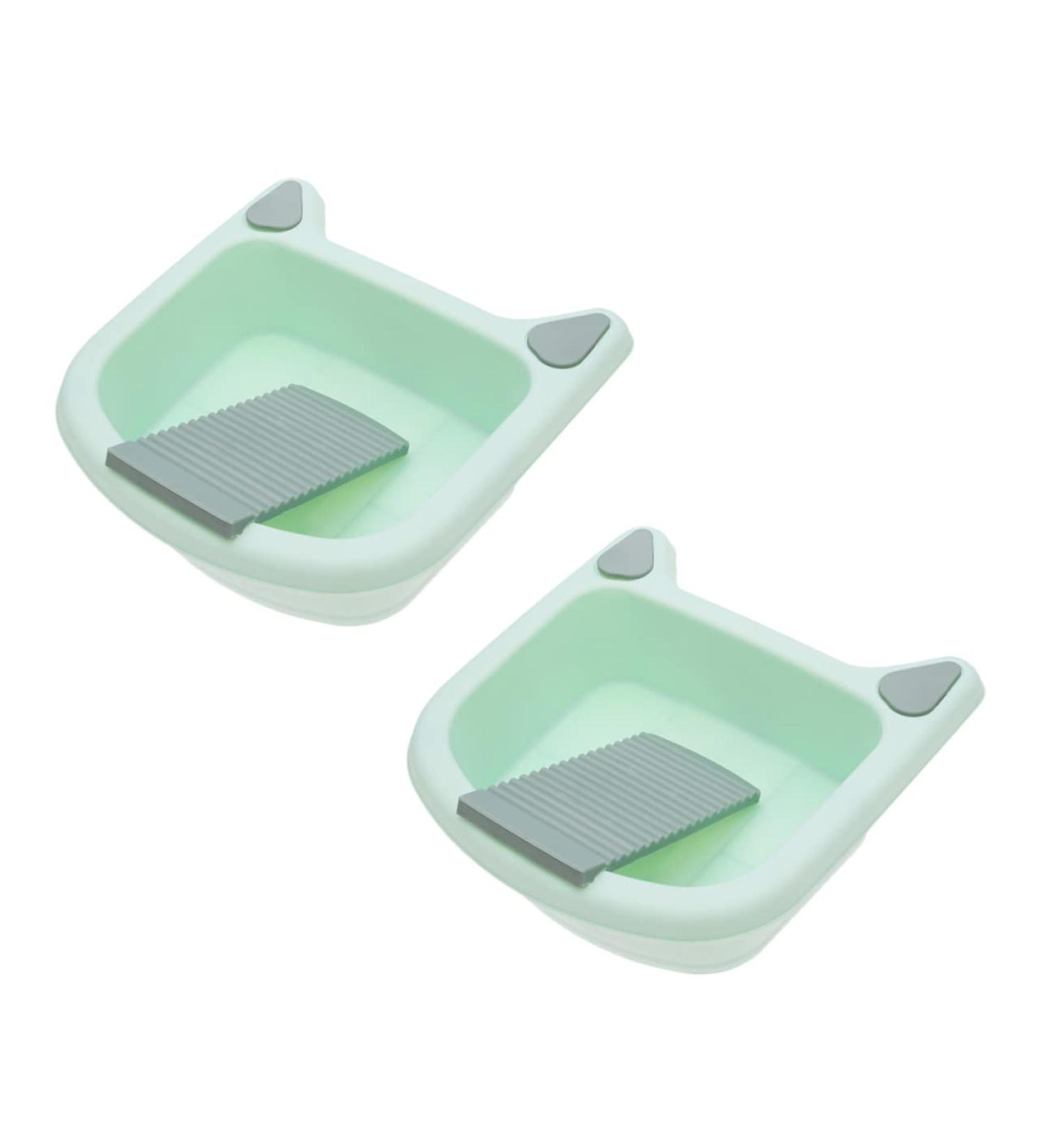 Luxshiny 2pcs Wash Basin Baby Sink Washboard Wash Board for Hand Washing Cloths Cute Washing Dishes Newborn - Buy Online on GoSupps.com