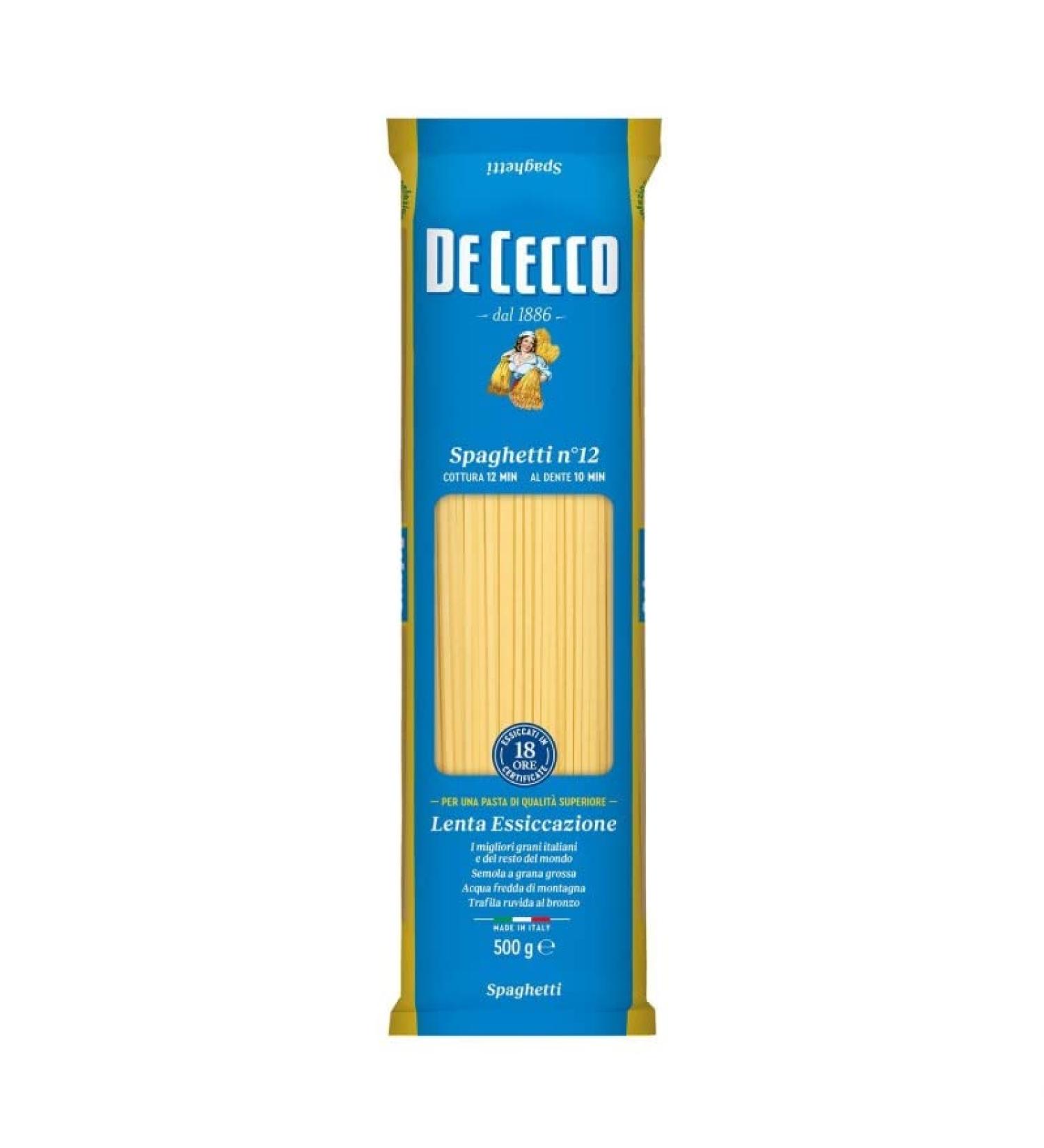 De Cecco Spaghetti N 12 Pack of 4 500 g Pack of 4 - Buy Online on GoSupps.com