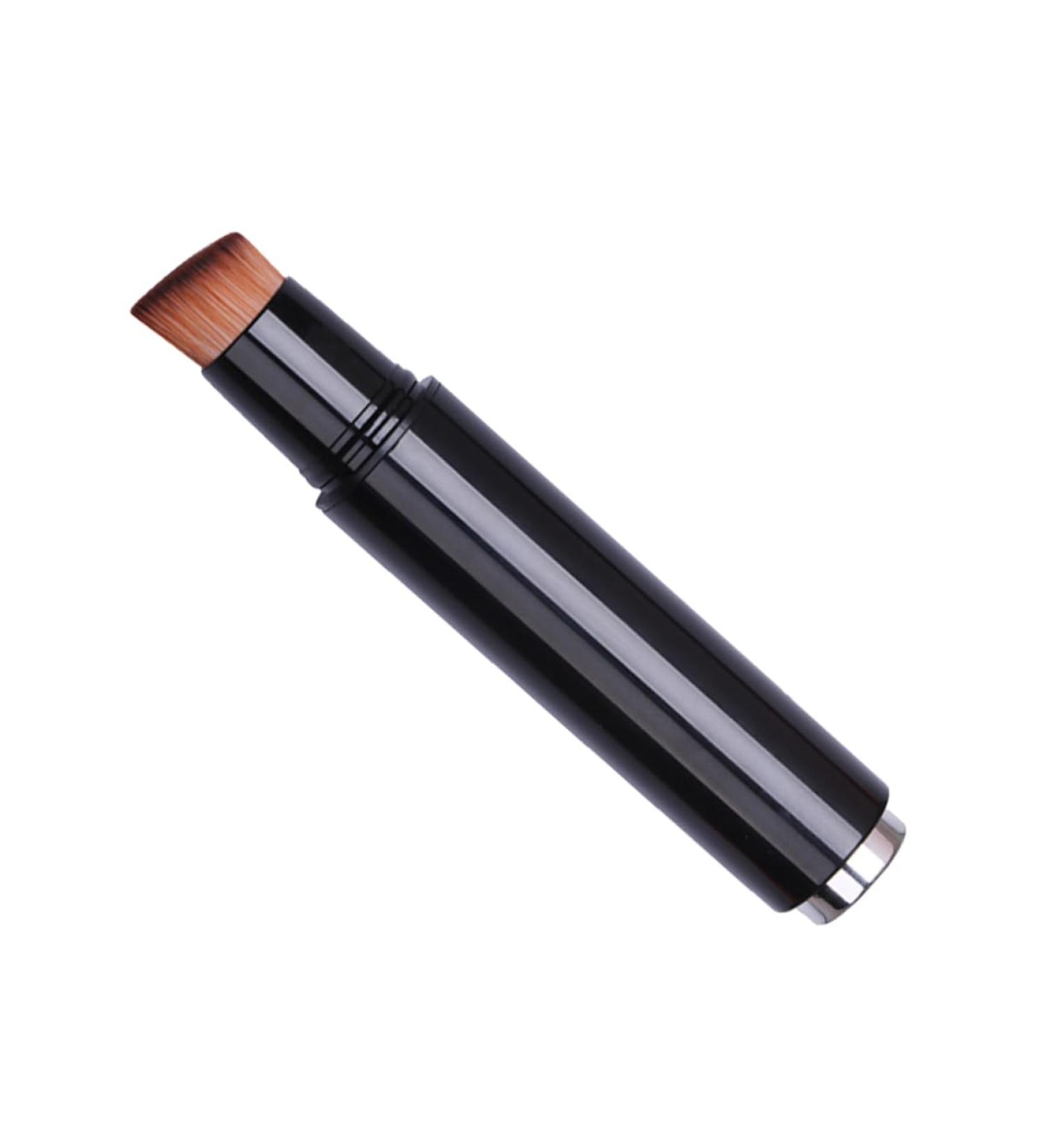 MERRYHAPY Professional Angled Makeup Brush for Liquid Foundation & Concealer - Travel-Friendly Face Blending & Definer Brush - Perfect for Flawless Finishing - Black 16cm x 2.5cm - Buy Online on GoSupps.com