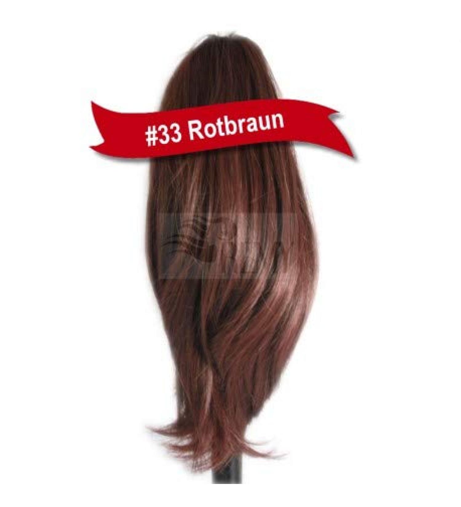 Buy 30cm Remy Hair Ponytail Extensions - Smooth Braid Hairpiece (100g 33# Red-Brown) | International Shipping - Buy Online on GoSupps.com