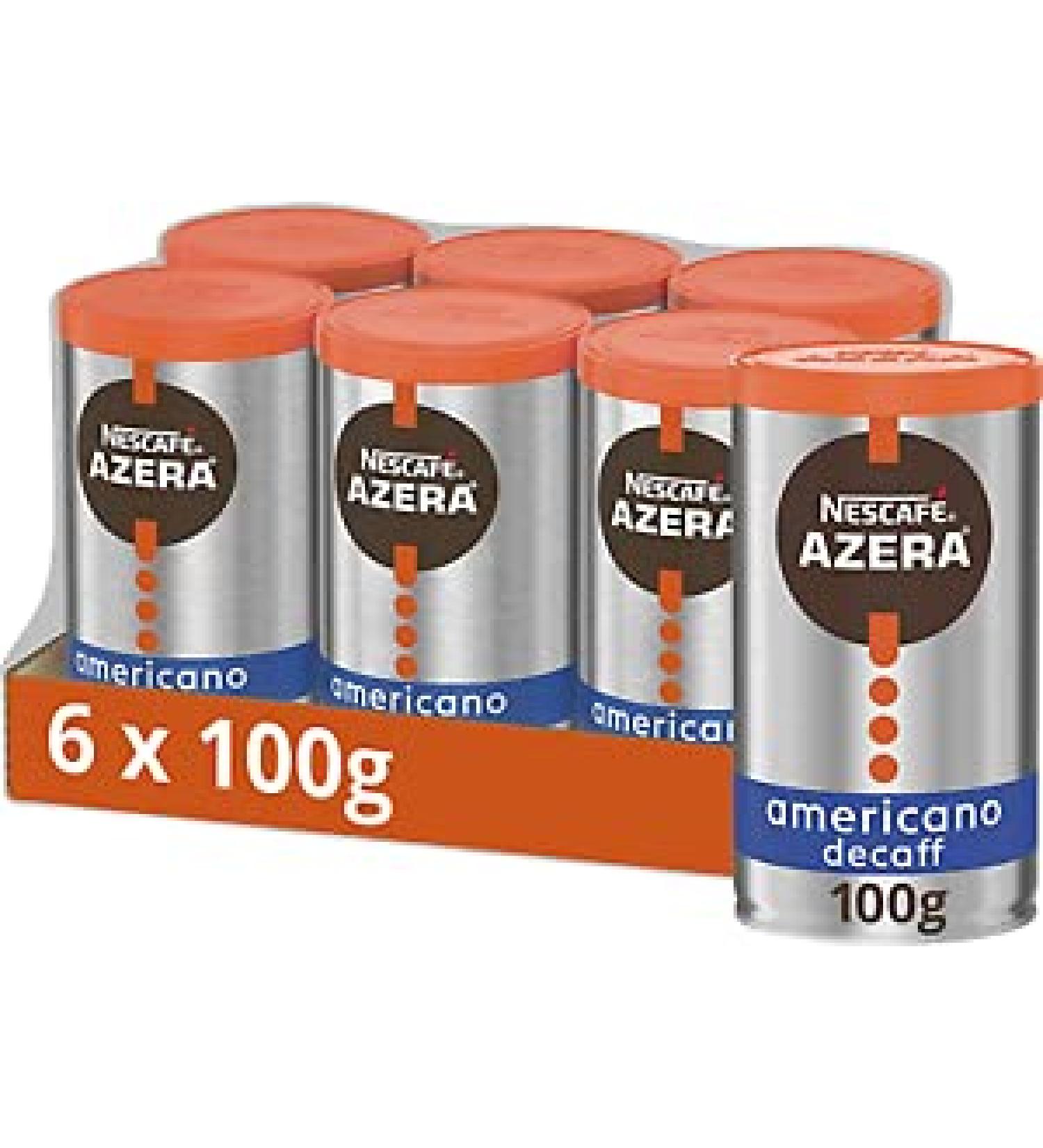 Nescafe Azera Americano Decaf Instant Coffee 100g (6) - Buy Online on GoSupps.com