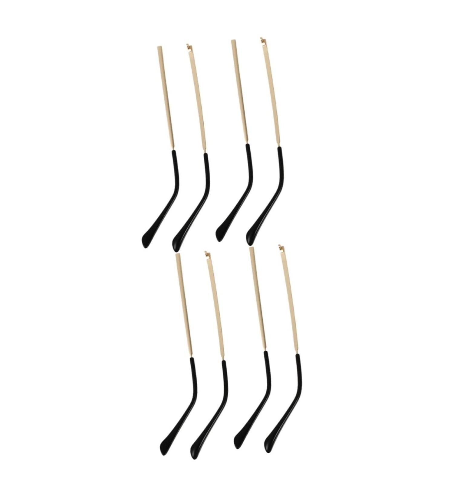 4 Pairs Healeved Glasses Replacement Legs & Repair Set | Thin Padding Screws & Clips for Men & Women - Golden Metal 14x3cm - Durable Eyewear Accessories - Buy Online on GoSupps.com