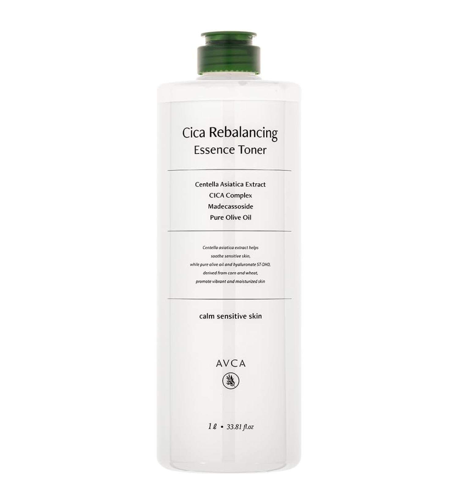 AVCA CICA Rebalancing Essence Facial Toner - Korean Toner with Centella Asiatica for Hydrating & Soothing ph5.5 Trouble Care Korean Skin Care (1L/33.8fl.oz.) - Buy Online on GoSupps.com