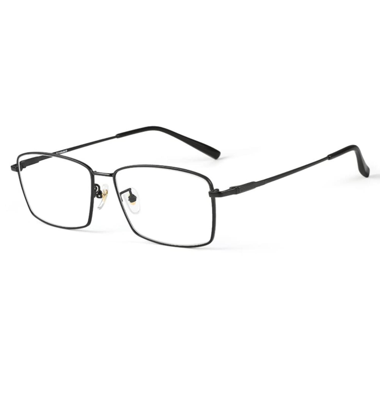Riccie Men's Reading Glasses - Pure Titanium Anti-Blue Light HD Aspherical Resin +1.0 to +3.0 Diopters | International Shipping - Buy Online on GoSupps.com
