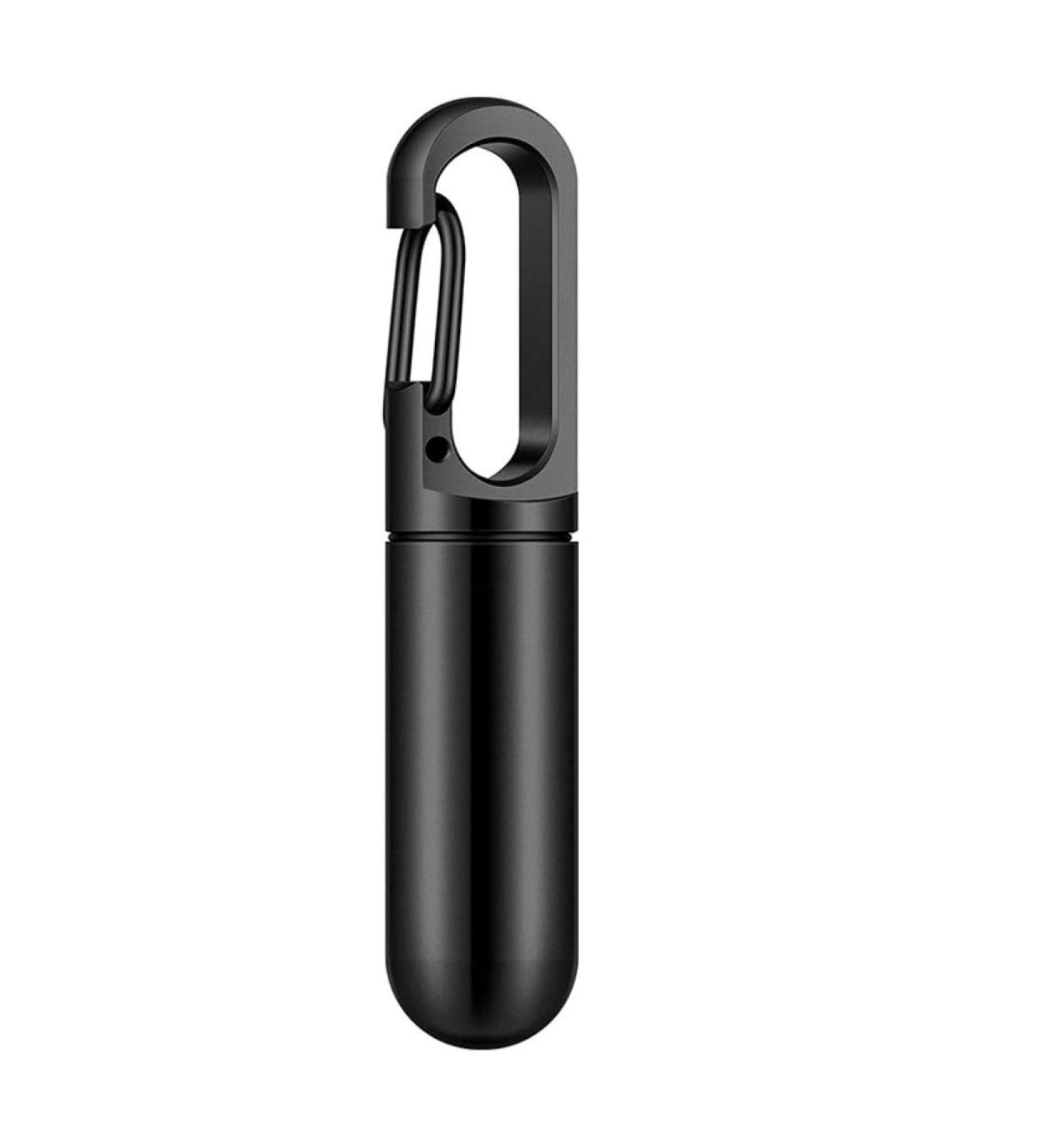 Portable Waterproof Pill Holder Keychain Black Travel Pill Organizer for Purse & Pocket - Buy Online on GoSupps.com