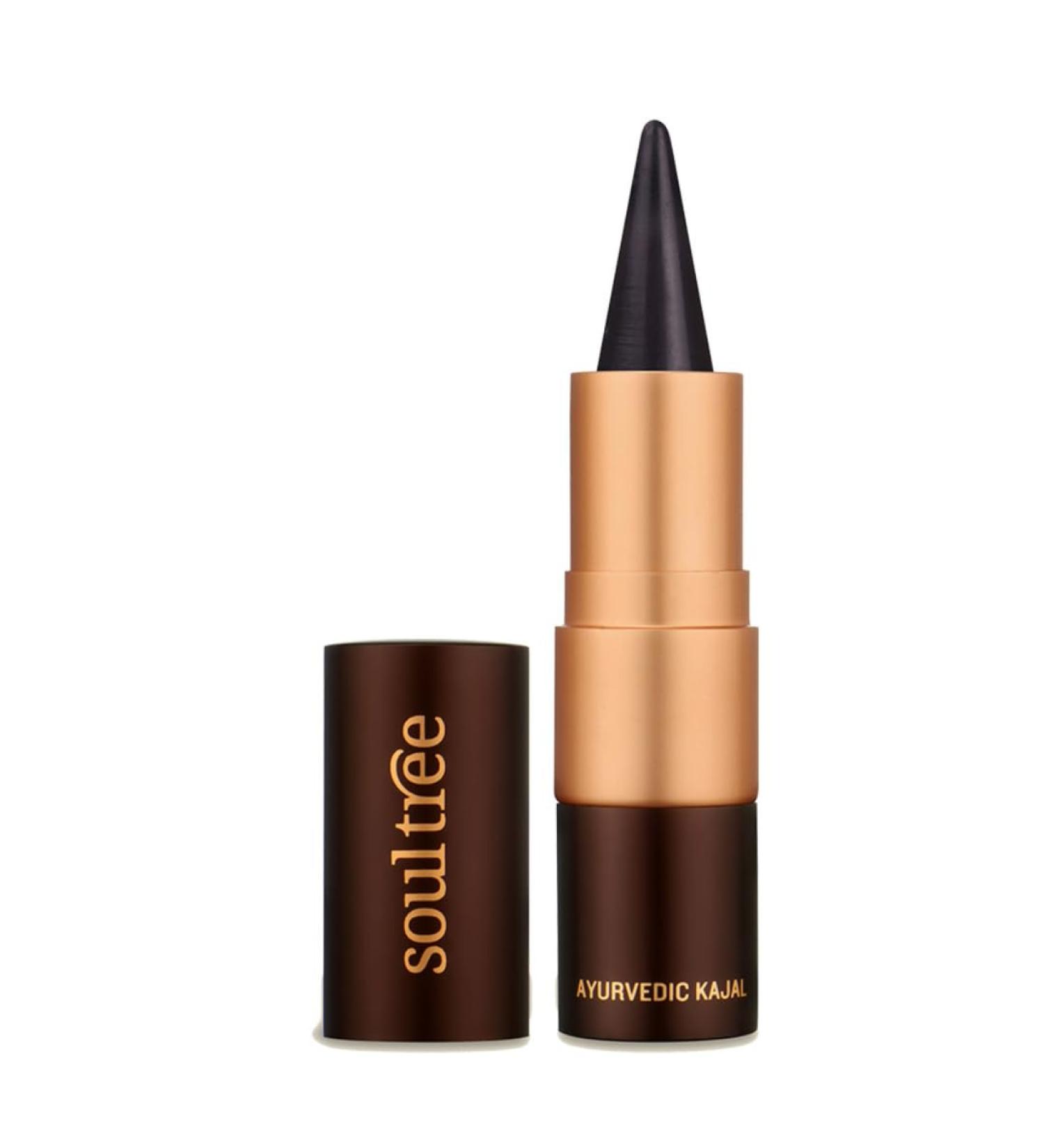 SOULTREE Ayurvedic Pure Black Kajal 011 - 3g | Natural Eye Makeup - Buy Online on GoSupps.com