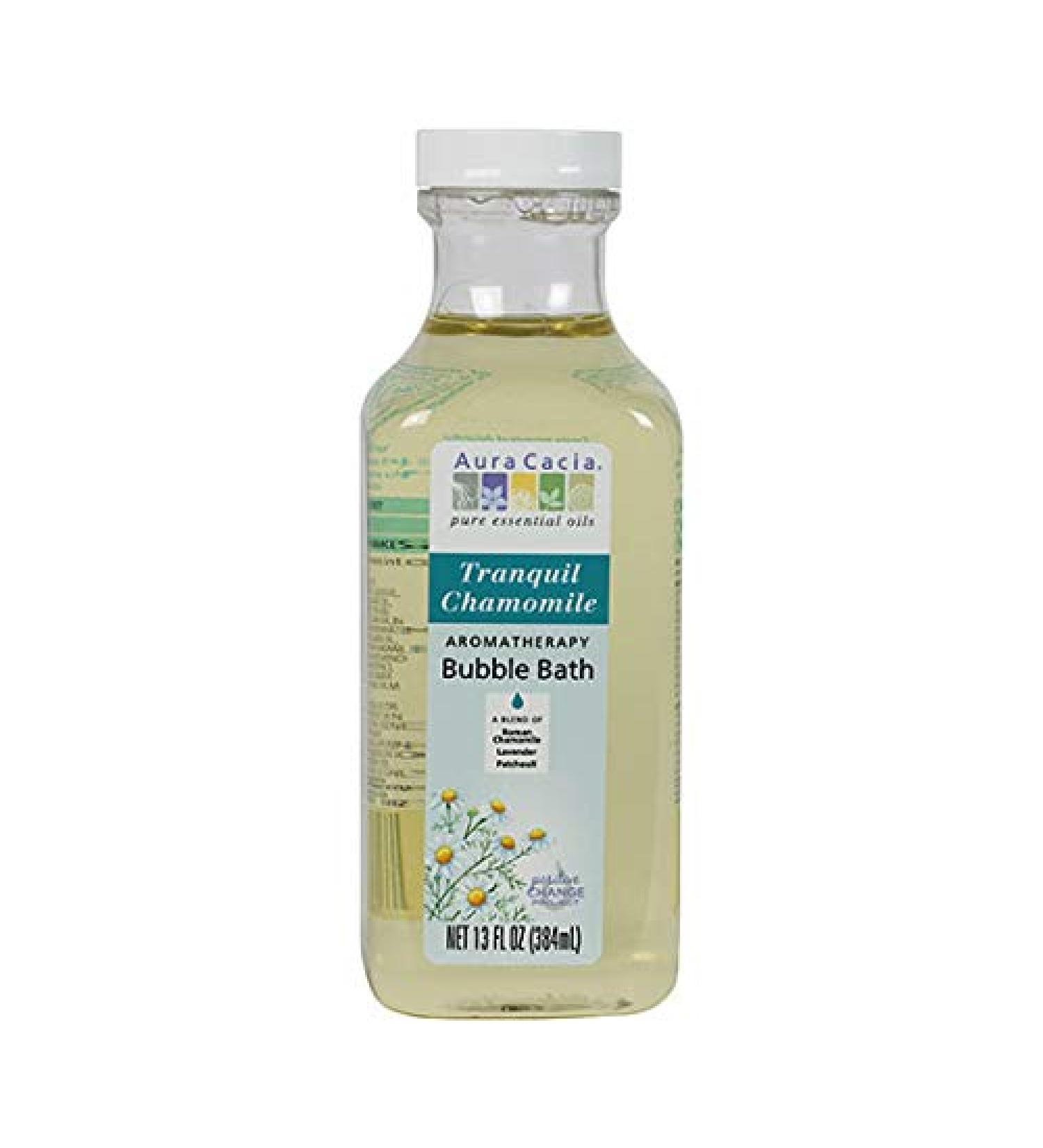 Aura Cacia Tranquil Chamomile Aromatherapy Bubble Bath | Pure Essential Oils | Pack of 3-13 fl. oz.
