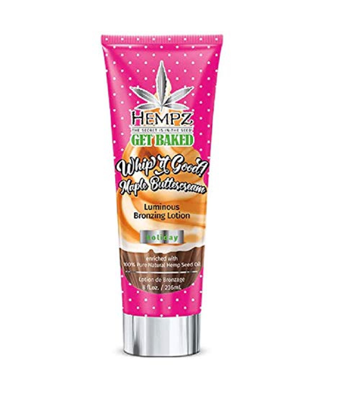 Hempz Get Baked Whip it Good Maple Buttercream Luminous Bronzing Tanning Lotion 8 ounces