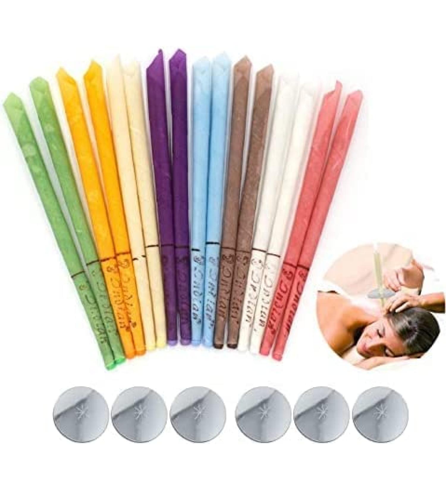 16 Natural Beeswax Ear Candles for Ear Wax Removal - Includes 6 Protective Slices - Safe & Effective Ear Cleaning Solution - Buy Online on GoSupps.com