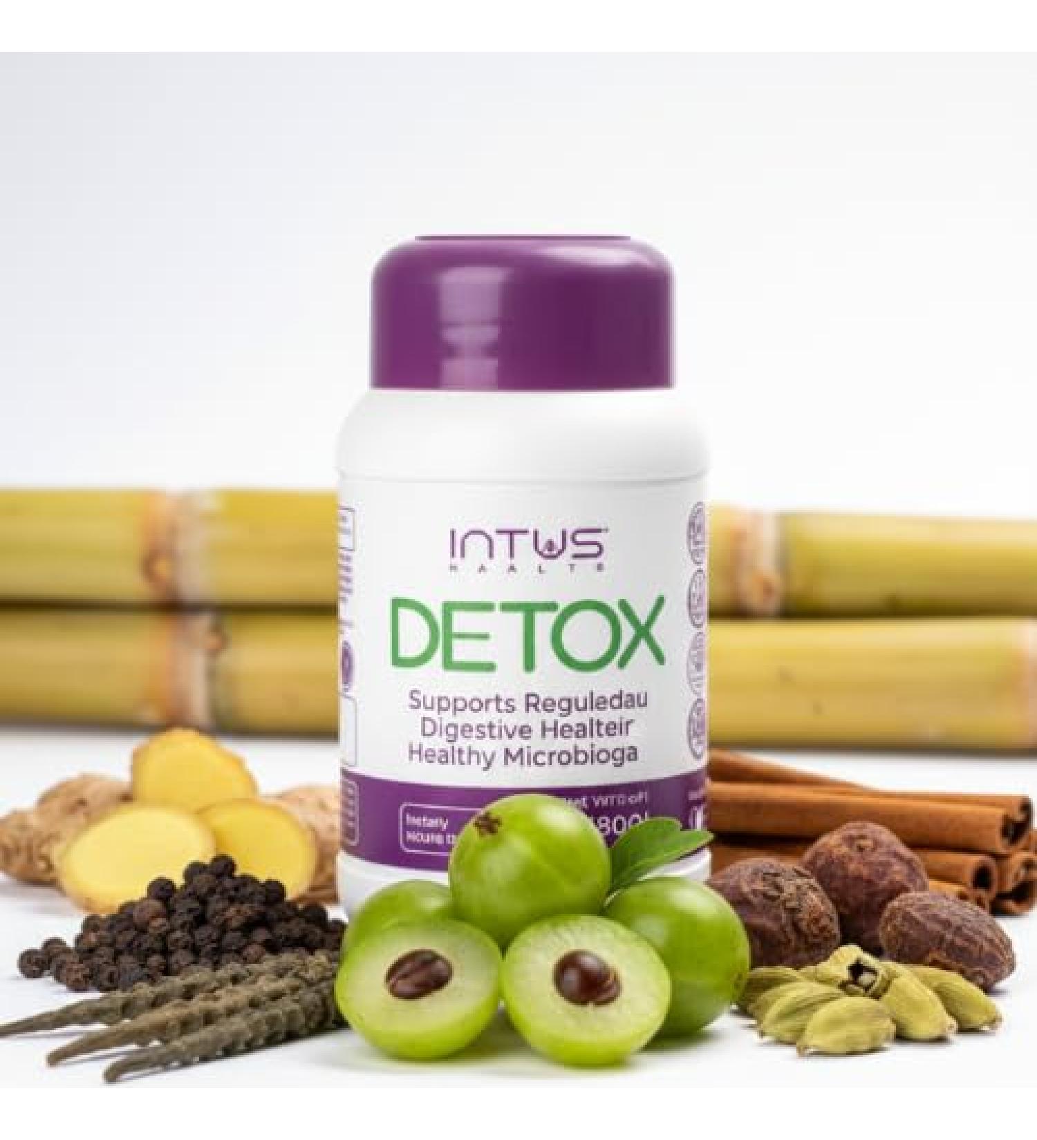 Intus Detox | Colon Cleanse and Liver Detox for Digestive Health | Ayurvedic Herbal Supplement to Support Gut Health, Chronic Constipation, Improve Digestion, and Provide Bloating Relief | 2.5 oz - Buy Online on GoSupps.com