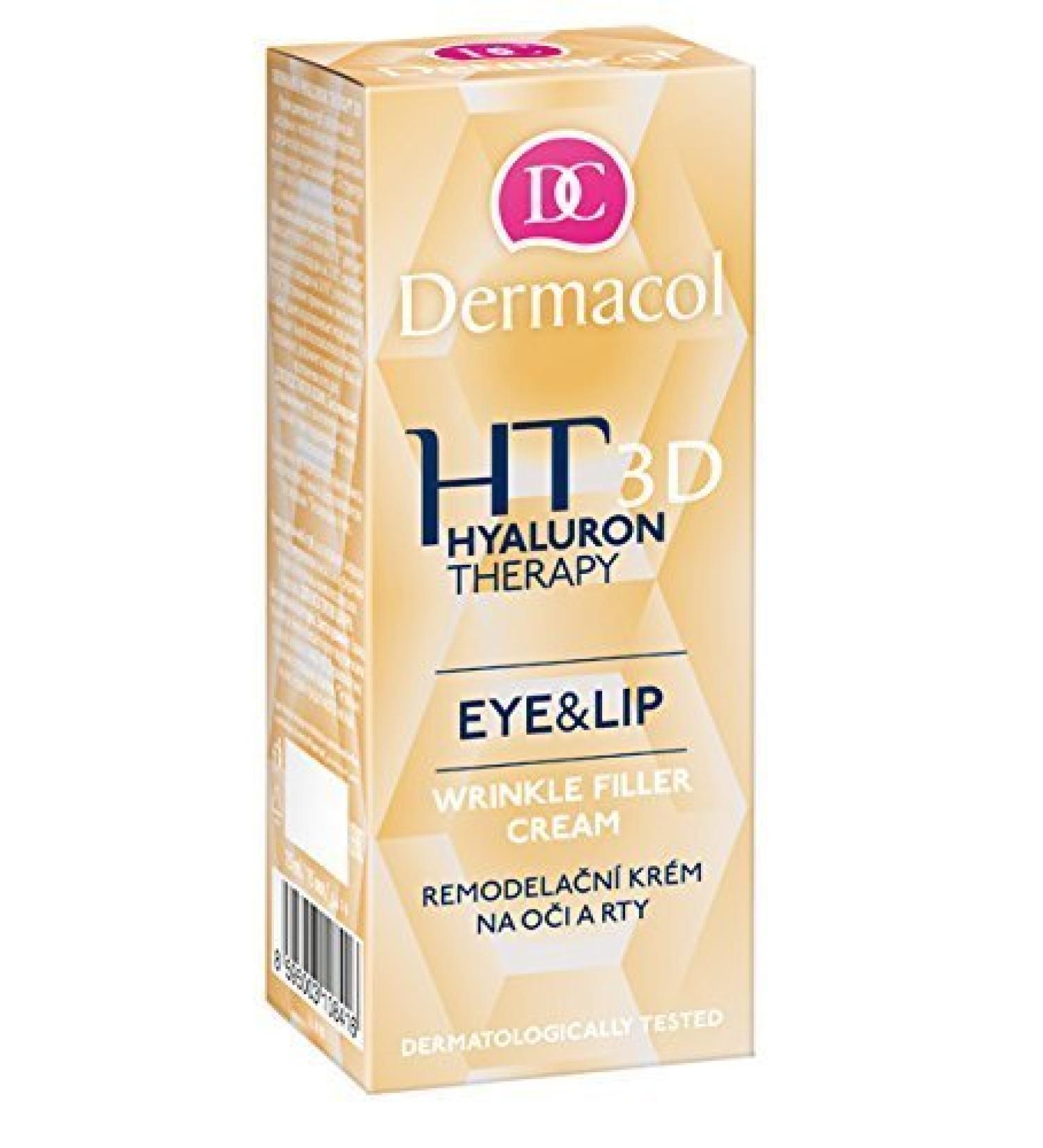 Dermacol a s 3D HYALURON THERAPY EYE & LIP Remodelate Cream for eyes and lips 15 ml Made in Czech Republic