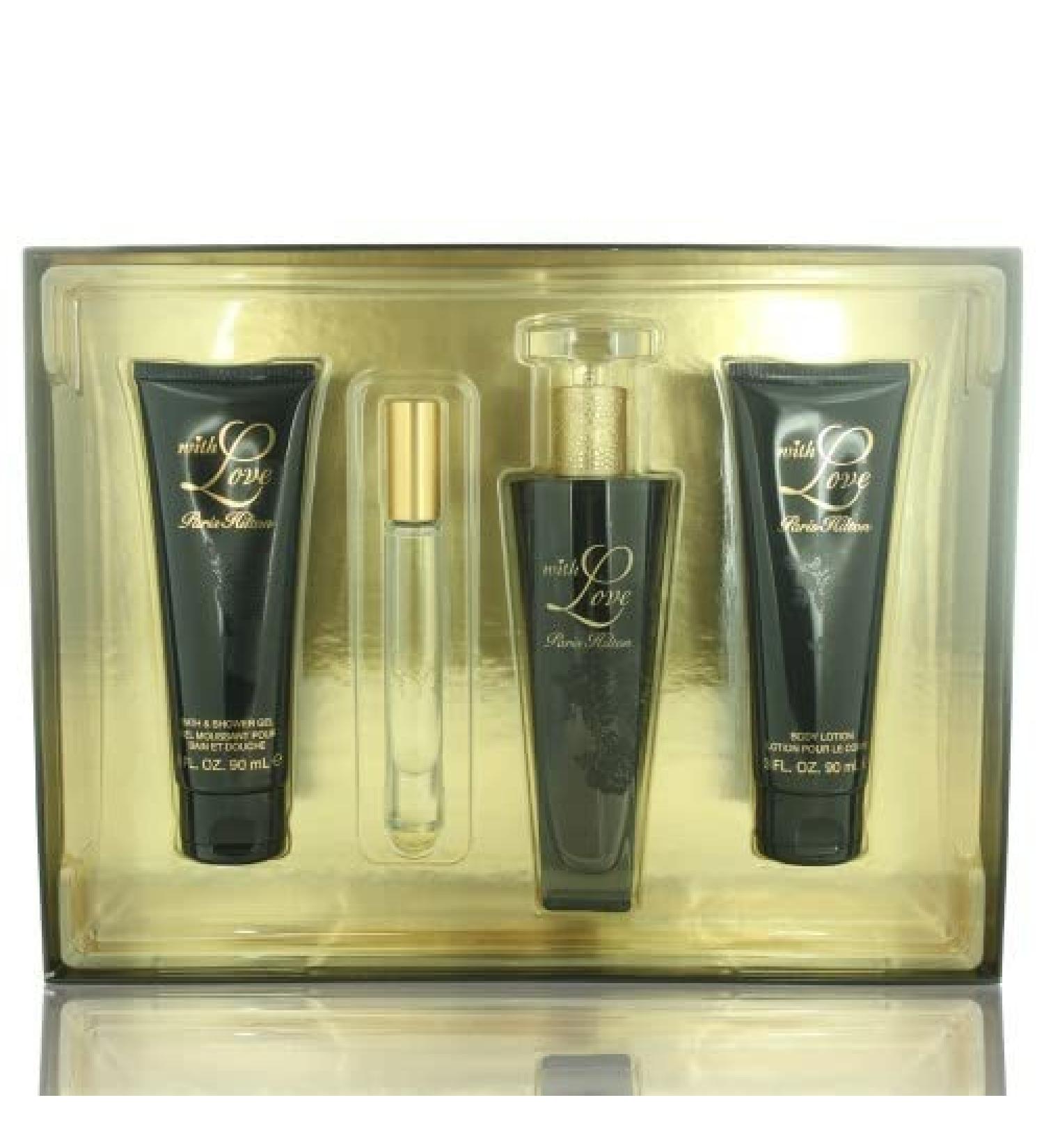 Paris Hilton GSMPARISHILTON4PC3.4 3.4 oz Paris Hilton Eau De Toilette Spray Gift Set - 4 Piece