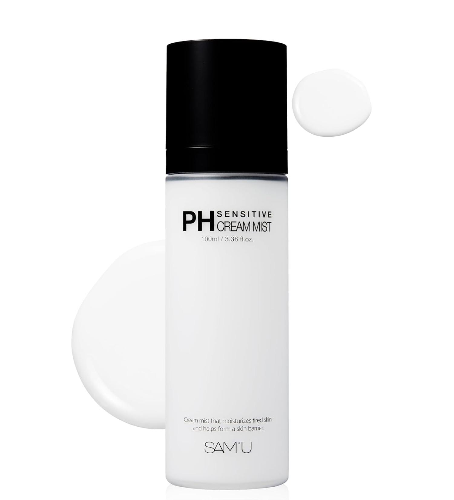 PH Sensitive Cream Mist | Hydrating Daily Face Moisturizer & Setting Spray | Korean Skin Care for Men & Women | Long Lasting Makeup Fixer (3.38 Fl. Oz - Buy Online on GoSupps.com
