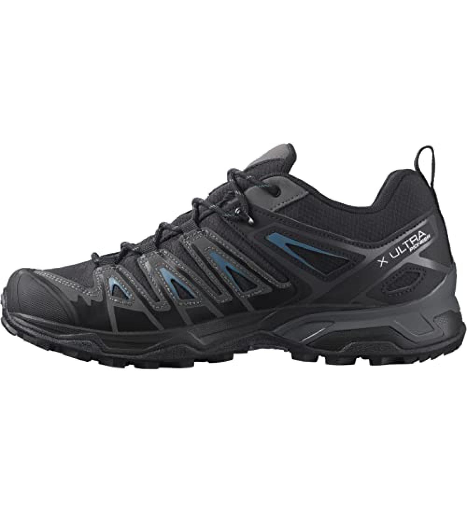 Salomon Men's X Ultra Pioneer CLIMASALOMON Waterproof Hiking Shoes - Size 11 Black/Magnet/Bluesteel - Buy Online on GoSupps.com