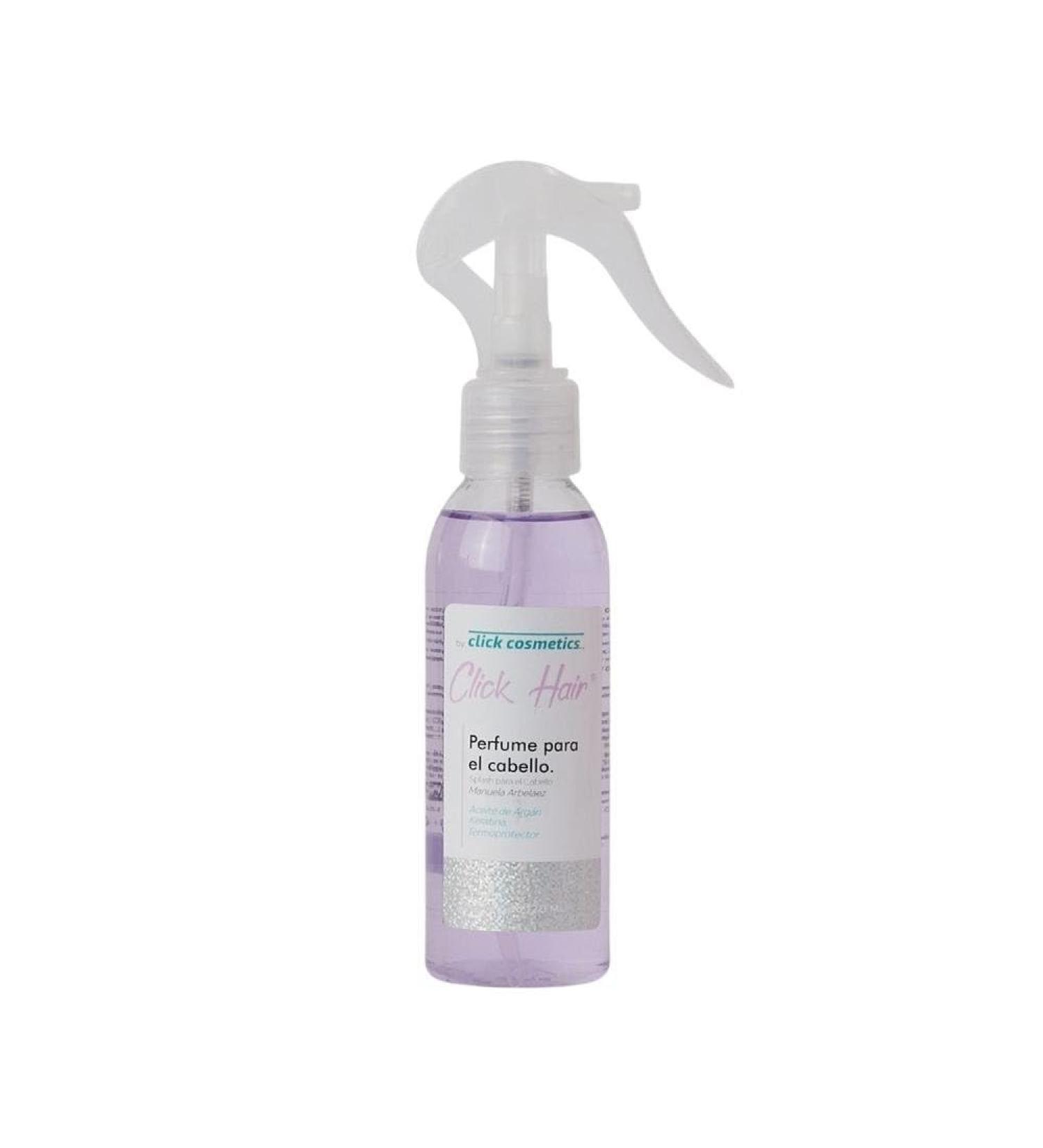 Perfume para el cabello click hair 120 ml Termoprotector Con aceite de argan Anti-frizz Desenrredante/Click Hair perfume Thermoprotector (120 ml / 4.06 oz Morado/Purple) Morado / Purple 4.06 Fl Oz (Pack of 1)