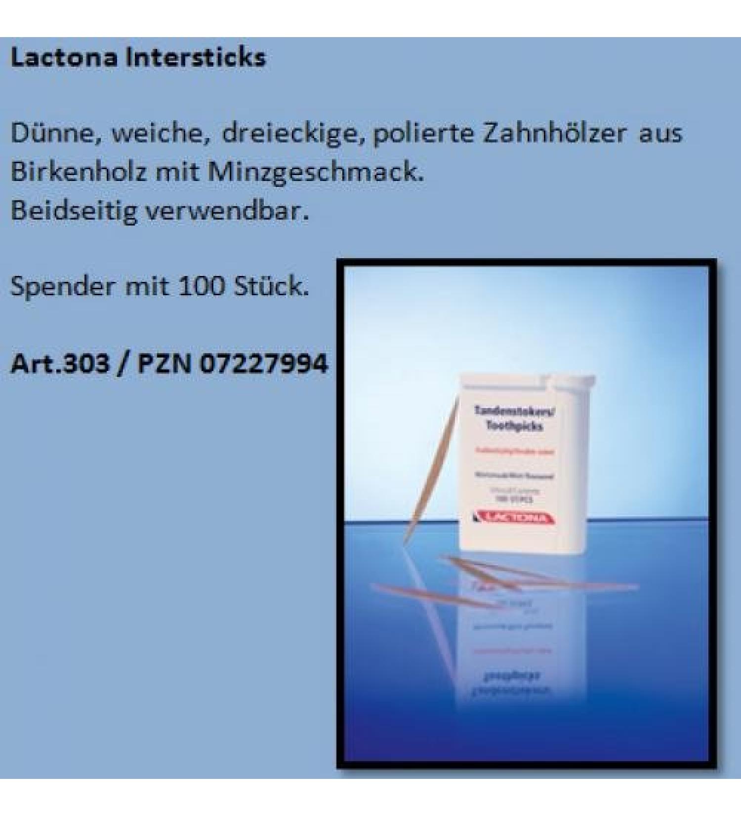 TOOTHWOOD Lactona Intersticks mint double ended. 100 pieces