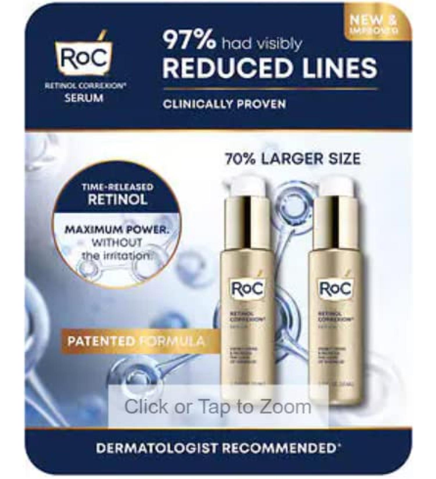 Roc retinol correxion serum - firms & reduces of wrinkles 1.7 fl oz 2 Pack