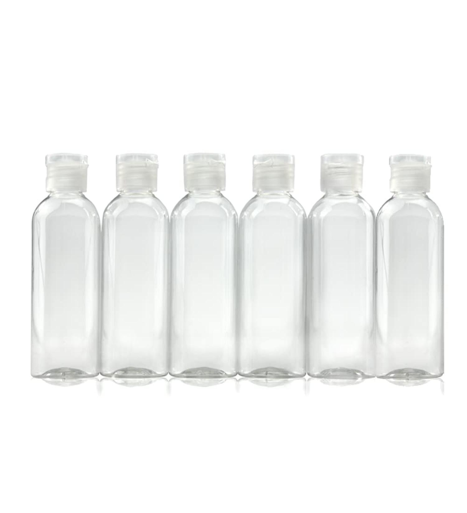 DRAGON SLAY 100ml Reusable Travel Bottles for Toiletries Set Mini Size Compact Containers for Shampoo and Conditioner Flexible Plastic Clear/Transparent Flip Cap 6 Pack 100ml (6 Pack) - Buy Online on GoSupps.com