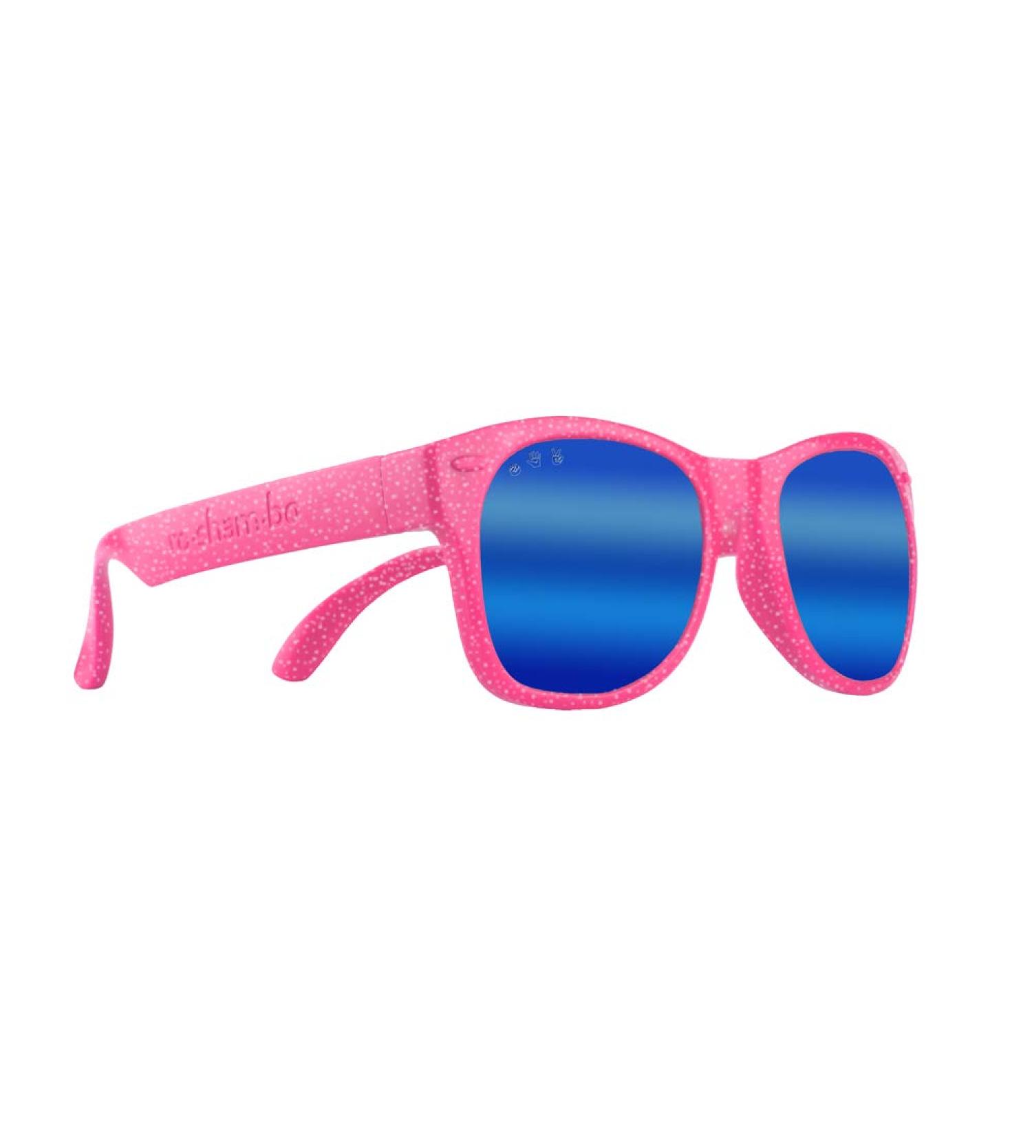 Roshambo Toddler Shades age 2-4years 100% UVA/UVB Protection Completely Unbreakable Sunglasses Pink Glitter / Blue