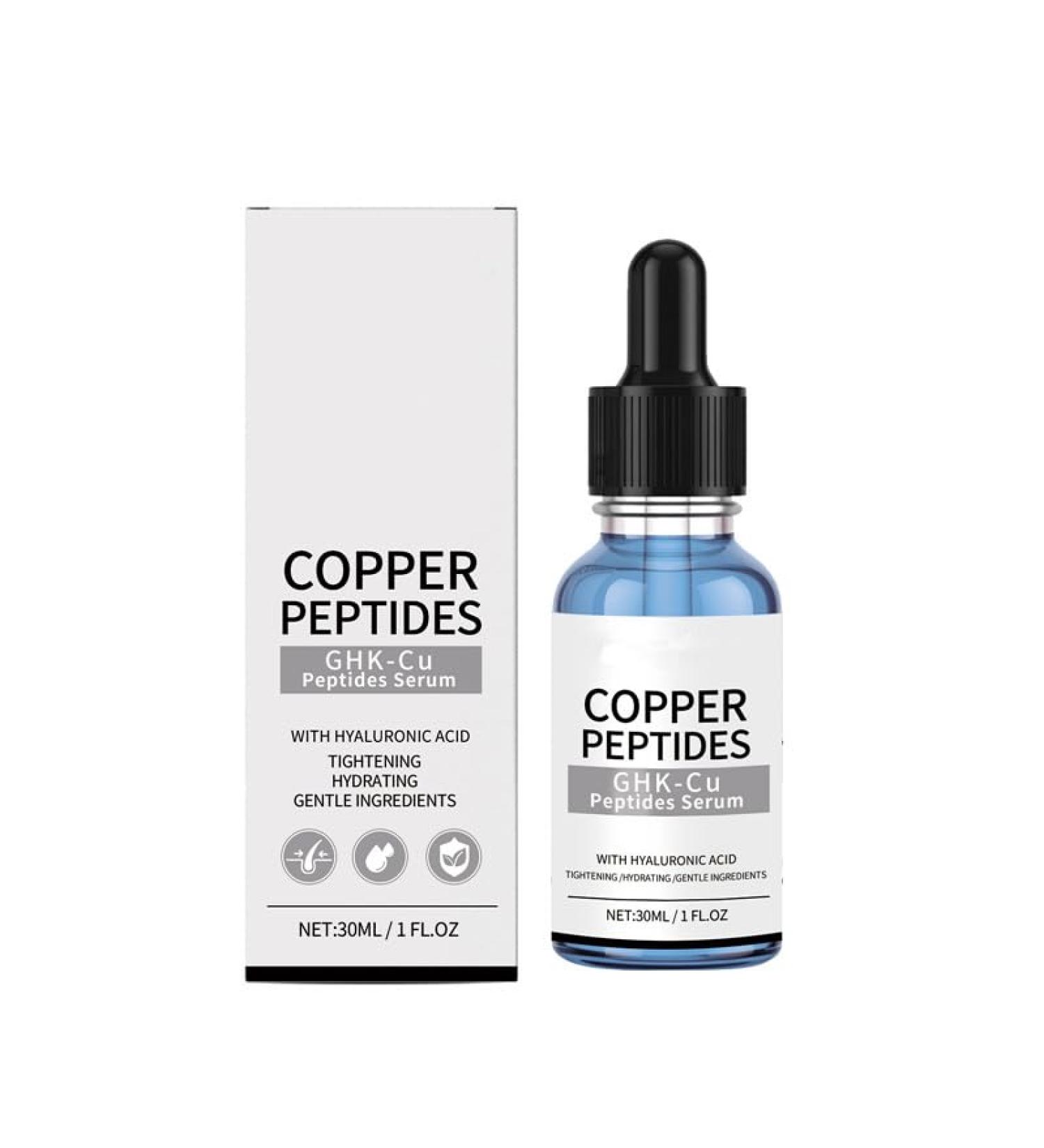 Copper Peptides GHK-Cu Peptides Serum Firming and Hydrating Face Serum Anti-Aging Skincare for All Skin Types 30ML / 1 FL OZ - Buy Online on GoSupps.com