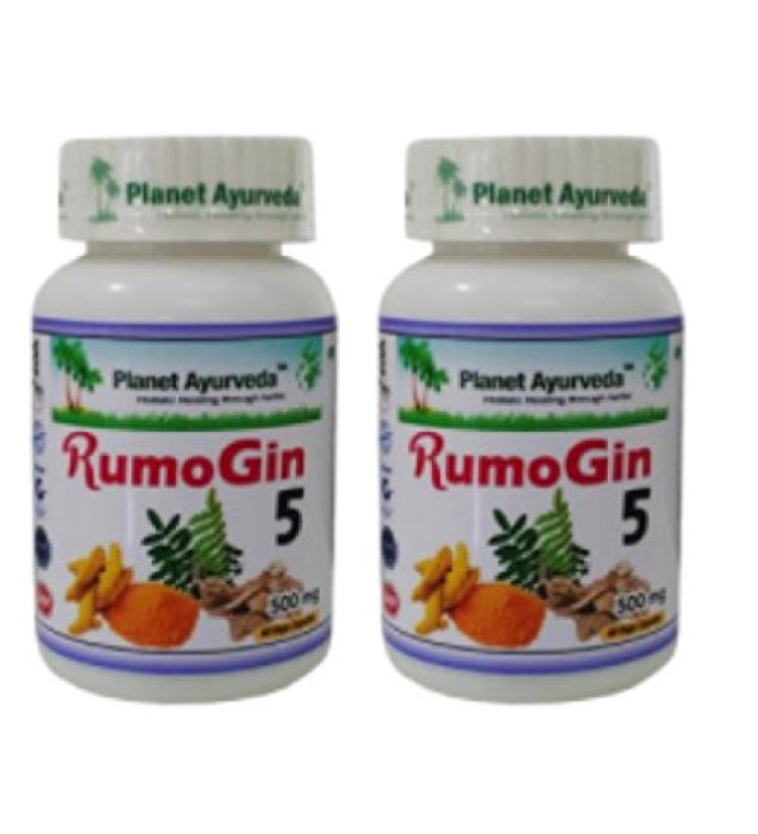Planet Ayurveda RumoGin 5 Capsules - 2 Bottles (Each 60 Capsules 500mg)