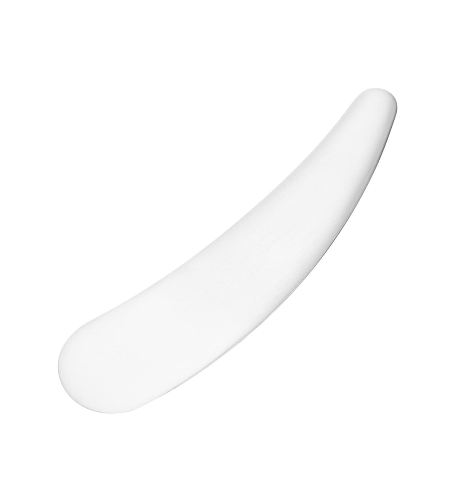 ARTIBETTER Mini Curved Stainless Steel Spoon - Cosmetic Scoop & Spatula for Creams Lotions & Masks | Ideal Skincare & Beauty Tool | 7x2x0.2cm Silver - Buy Online on GoSupps.com