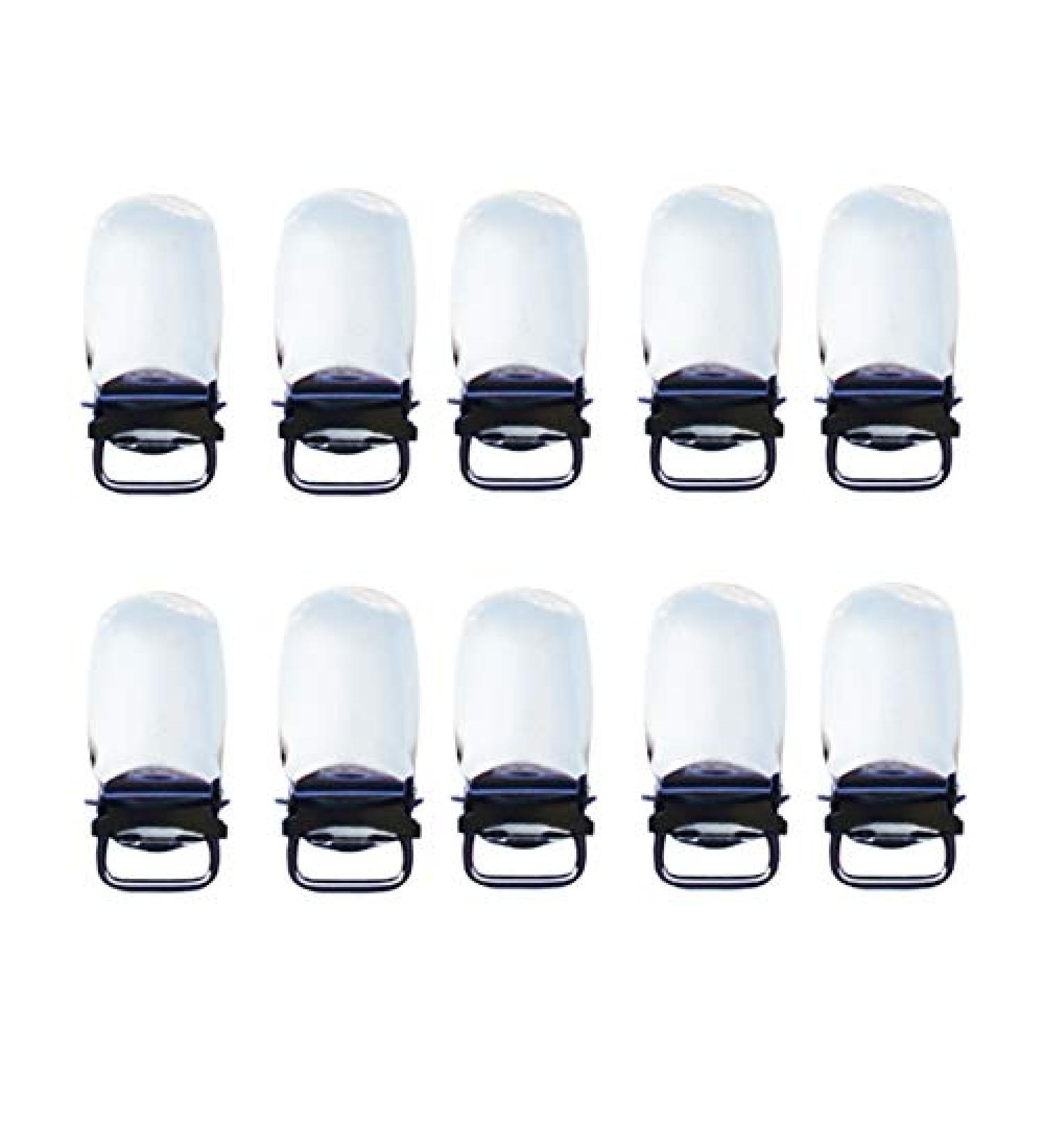 1cm Heavy Duty Metal Suspender Clips Braces Clips Holder Mitten Gallus Clamp Pack of 10 pcs Silver
