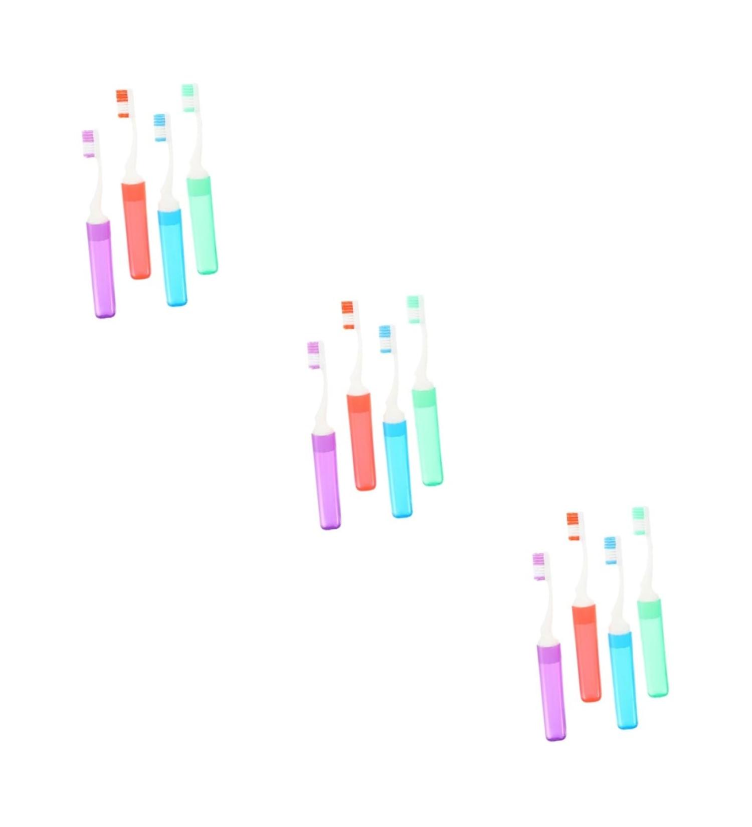Minkissy Travel Toothbrush Set - 12 Wear-Resistant Foldable Manual Toothbrushes for Kids & Daily Use - Ideal for Household & Travel - Buy Online on GoSupps.com