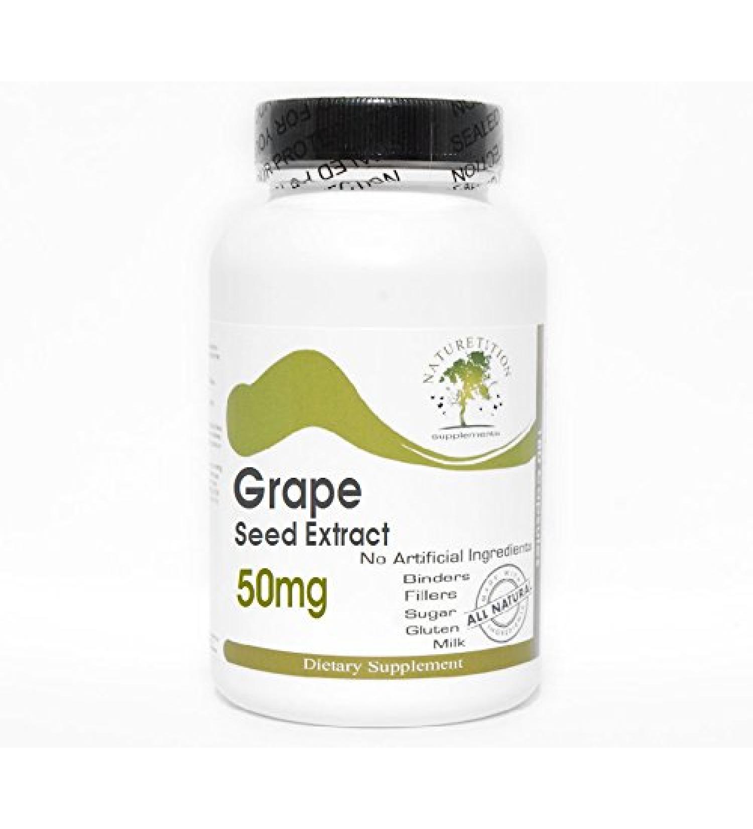Grape Seed Extract 50mg 200 Capsules - No Additives Naturetition Supplements