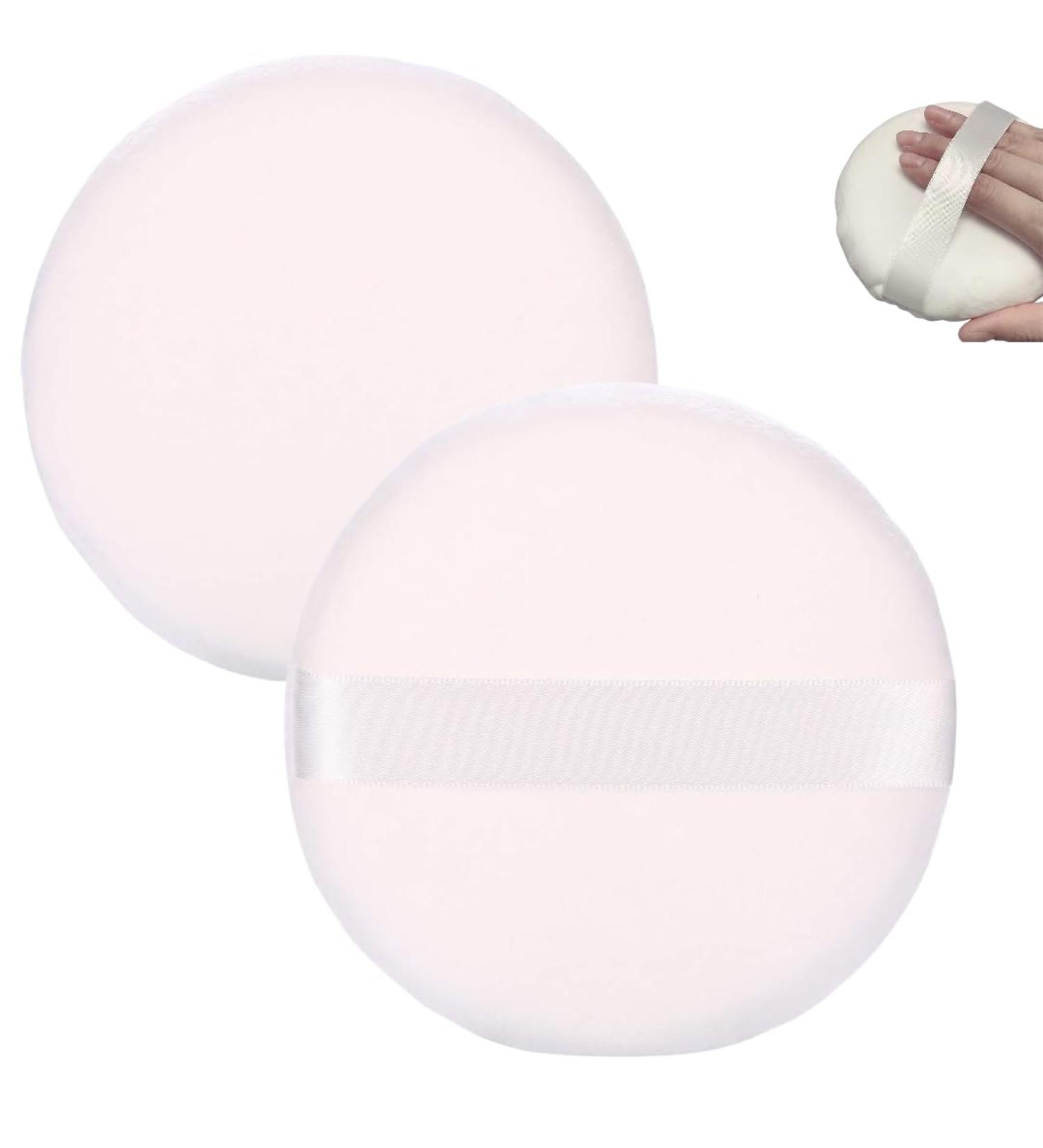 Large Ultra Soft Velour Powder Puff 4.13 Inch - Washable Body Loose Powder Puff | Perfect for Flawless Application - Buy Online on GoSupps.com