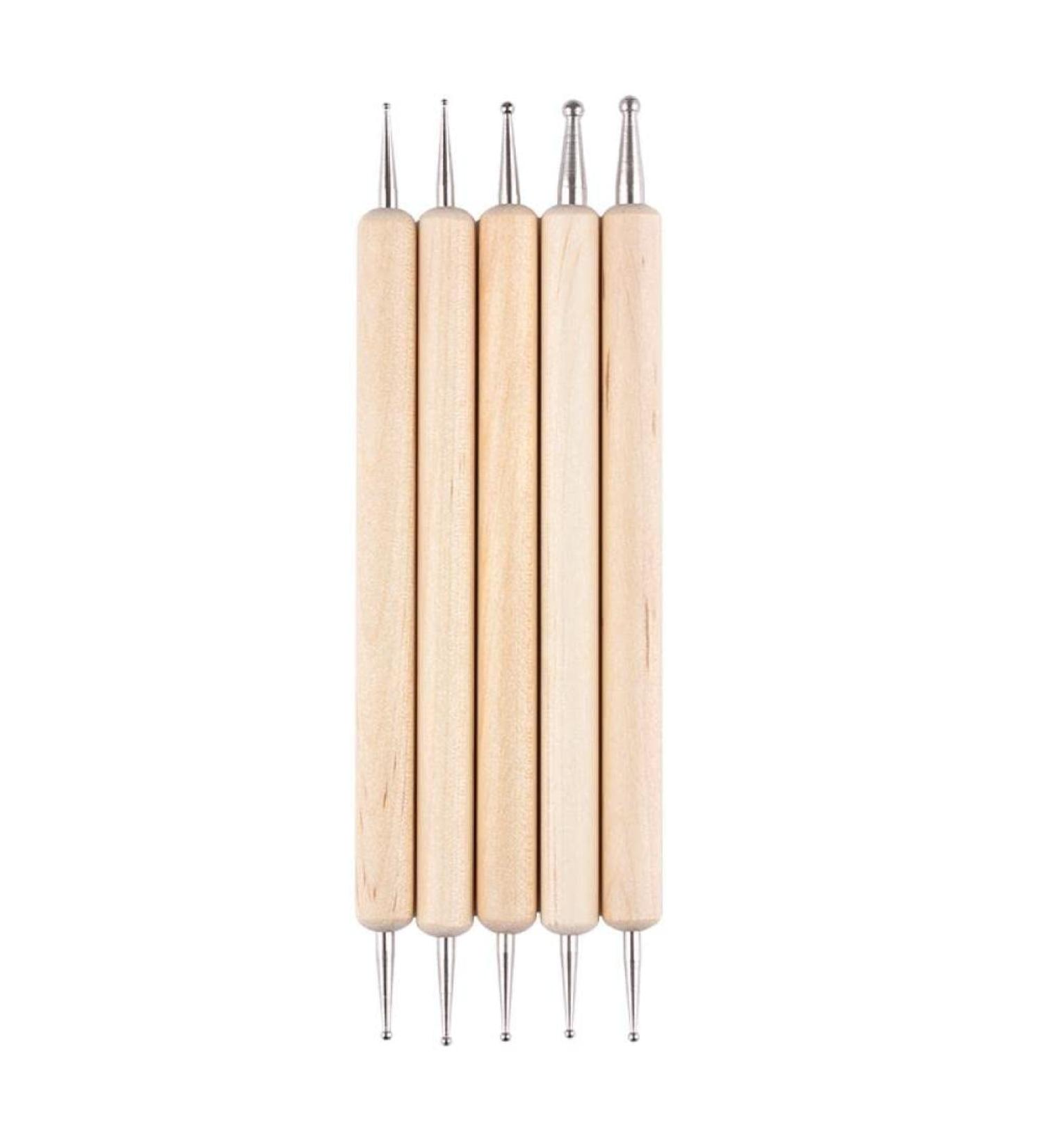 Buy Bontannd 5-Piece 2 Way Wooden Dotting Pen Set - Nail Art Dotting Tools Kit for Perfect Marching Insulation - Buy Online on GoSupps.com