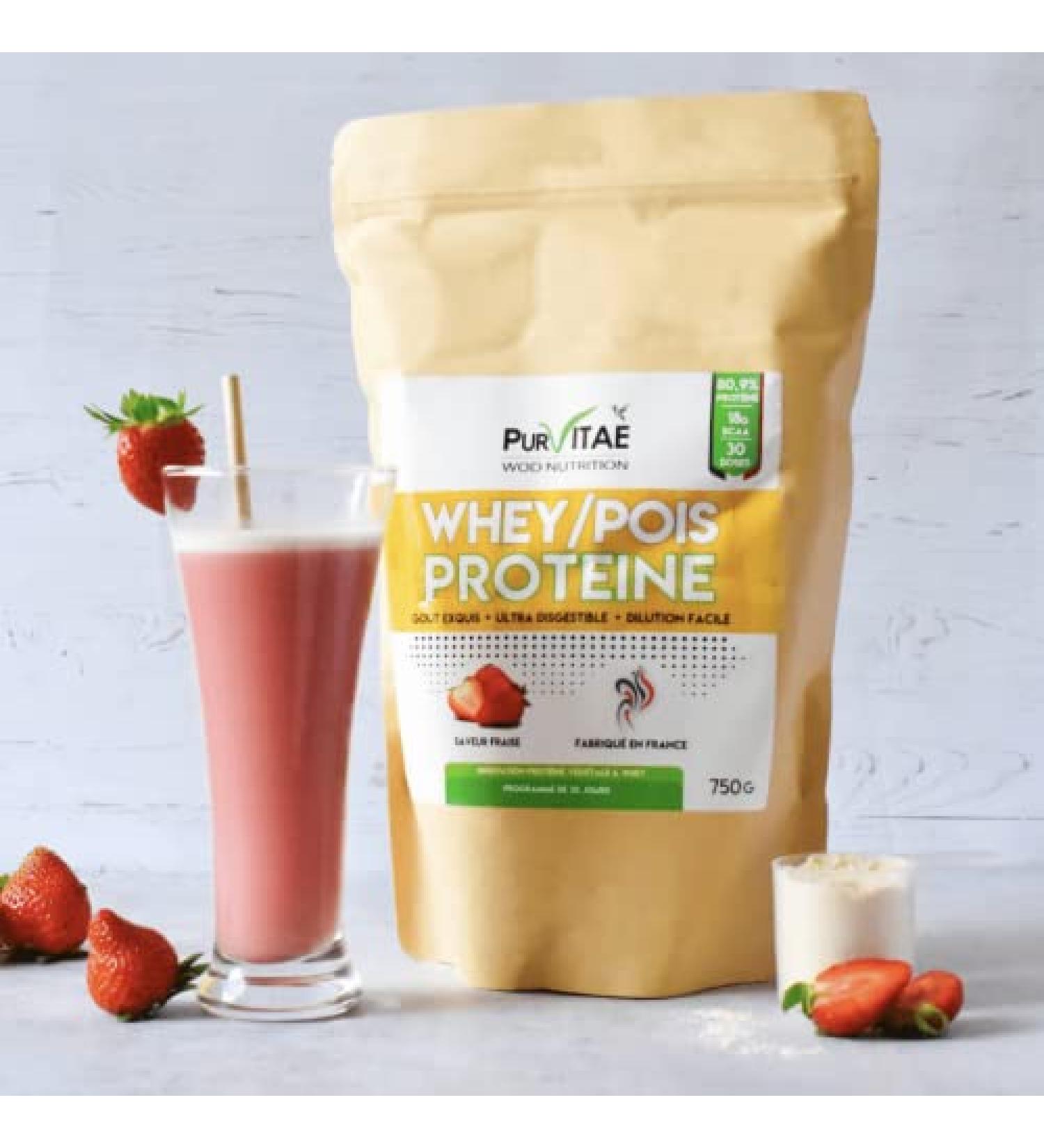 Protein Whey Peas | Milk from France | 19 Amino Acids | Digest | Natural Taste | Made in France - Buy Online on GoSupps.com
