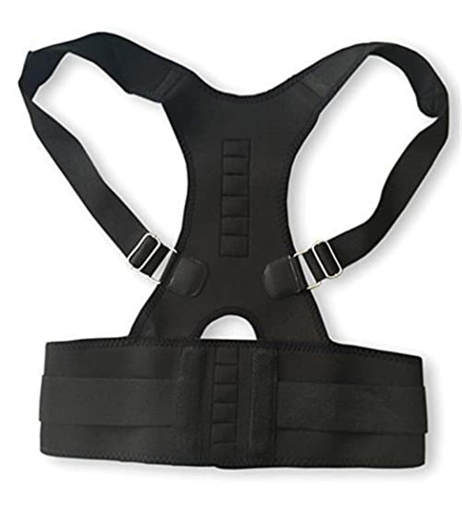 Posture Key Support Corrector Magnetic Therapy Back Straight Shoulder Strap Belt Proper Adjustable Male & Female (Color : Black Size : XXXL 95-105cm) vision Blackone XXXL 95-105cm - Buy Online on GoSupps.com