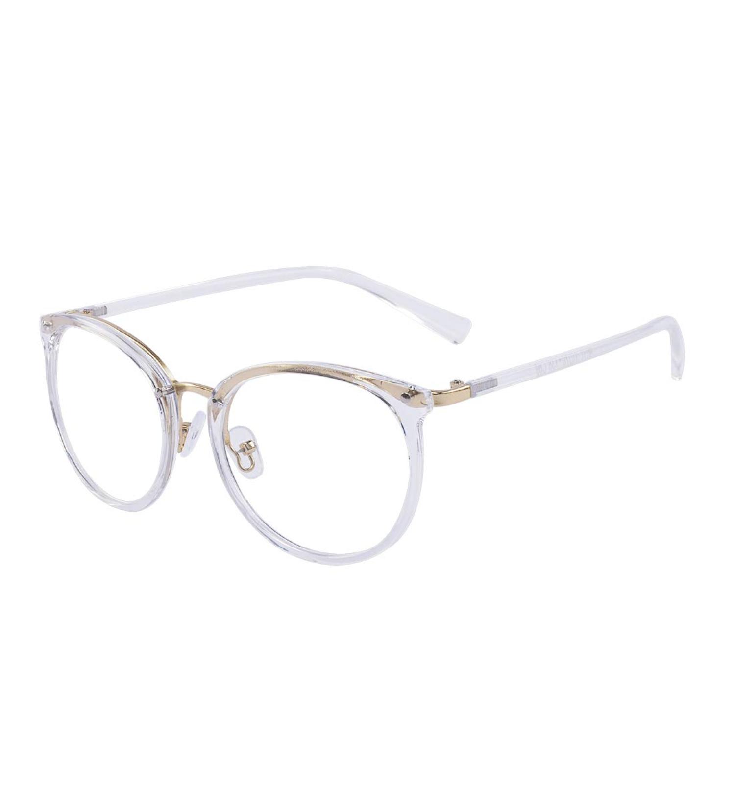 ALWAYSUV Retro Vintage Round Metal Glasses for Women & Men - Clear Lens Fashion Eyewear - Buy Online on GoSupps.com