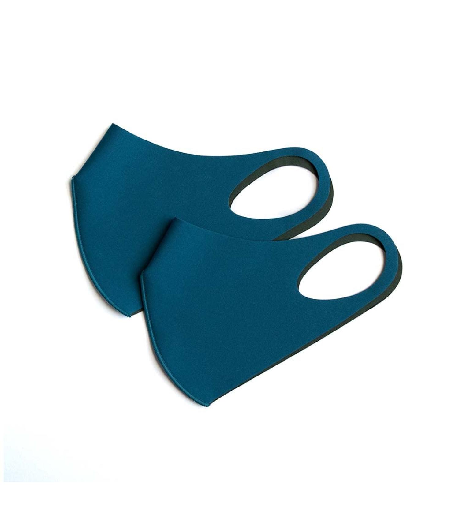 Everyday Aerosilver Face Masks - Reusable Breathable Washable | Made in Korea | X-Large Teal Blue & Khaki Green - Buy Online on GoSupps.com