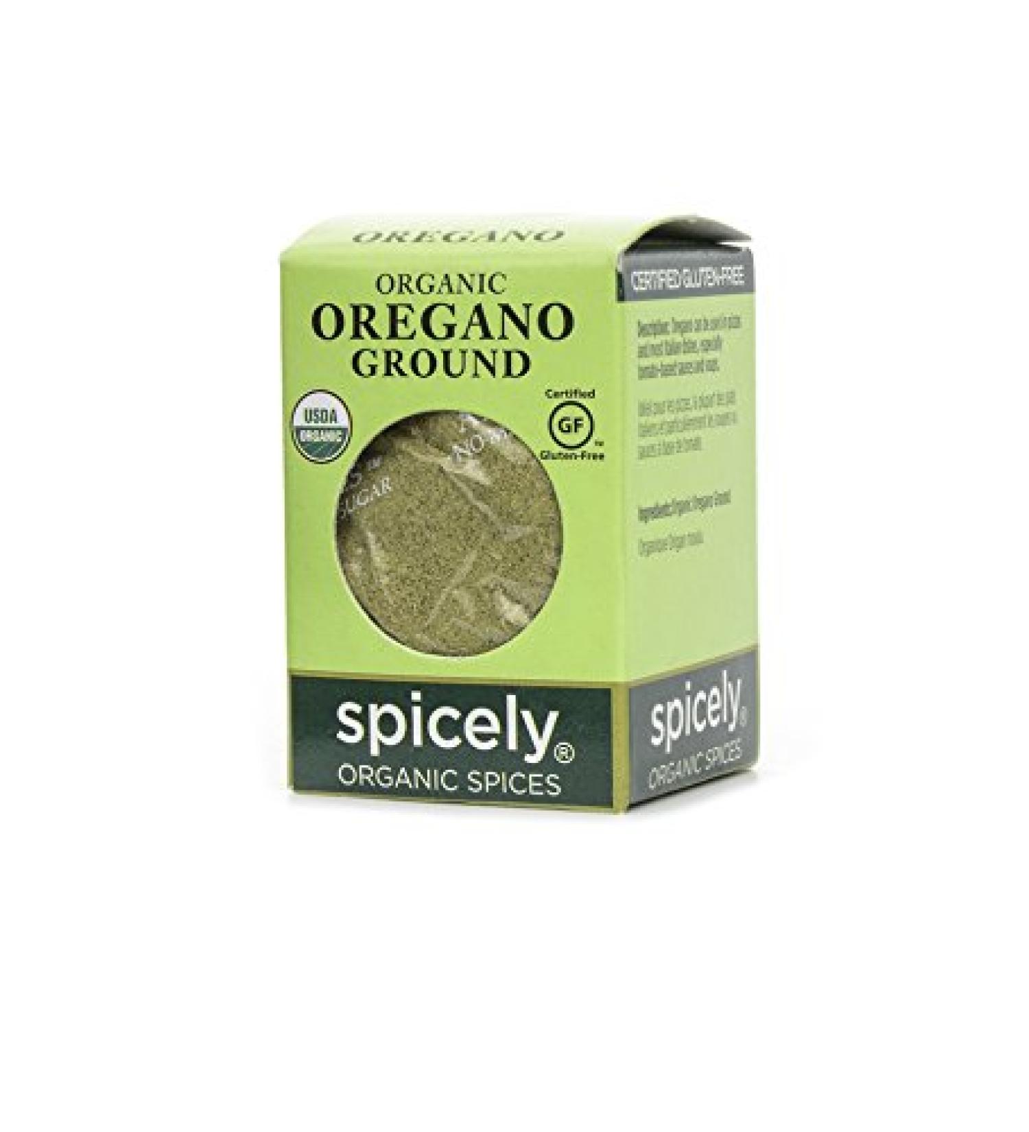 Spicely Organic Oregano Powder - Gluten Free 0.30 oz EcoBox - Buy Online on GoSupps.com