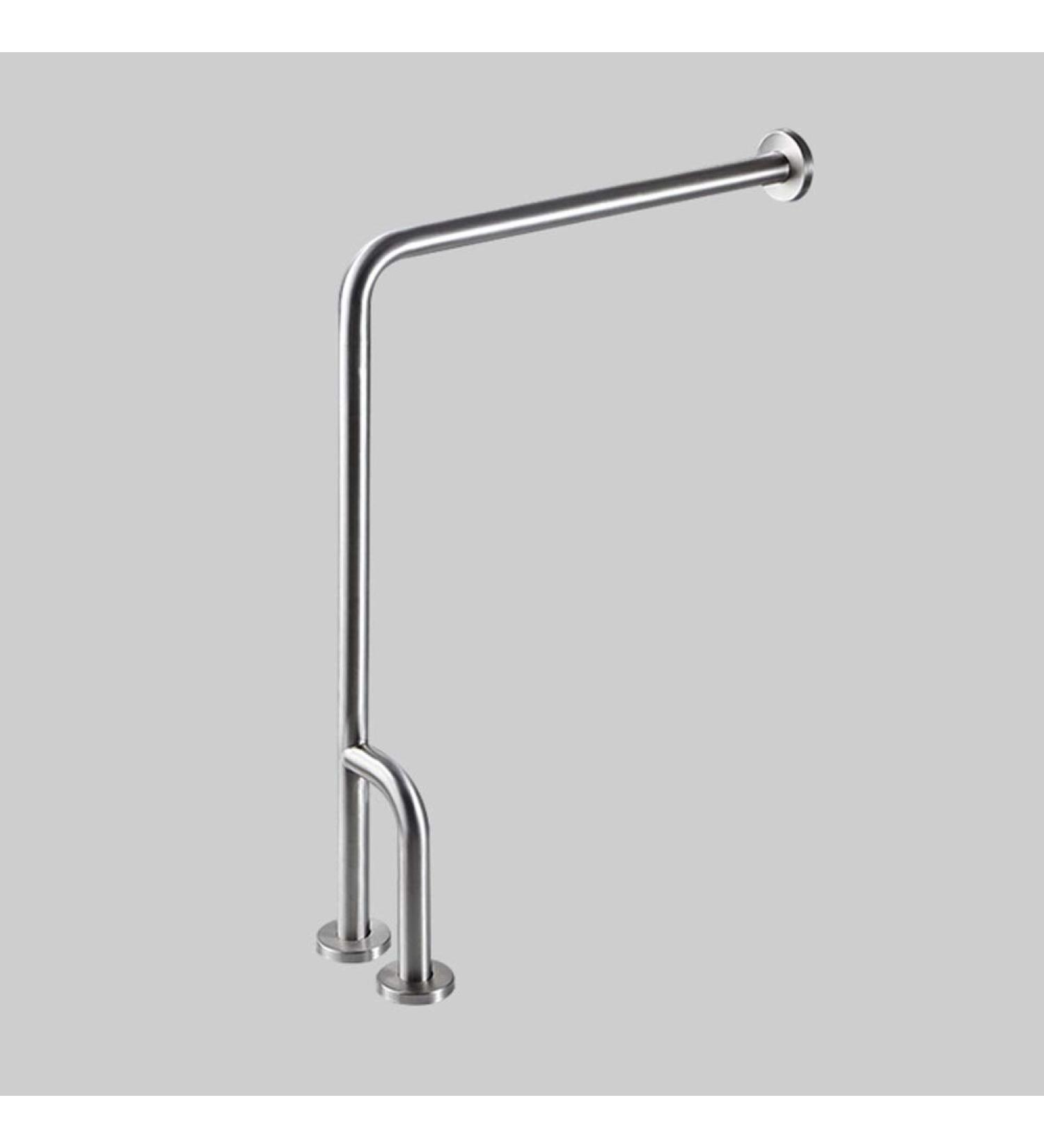 Anti-Slip Handrail Toilet Grab Handle Stainless Steel Bathroom Grab Bar Toilet Curved Wall Mounted Handrail with Legs Floor-Standing Safety - Buy Online on GoSupps.com